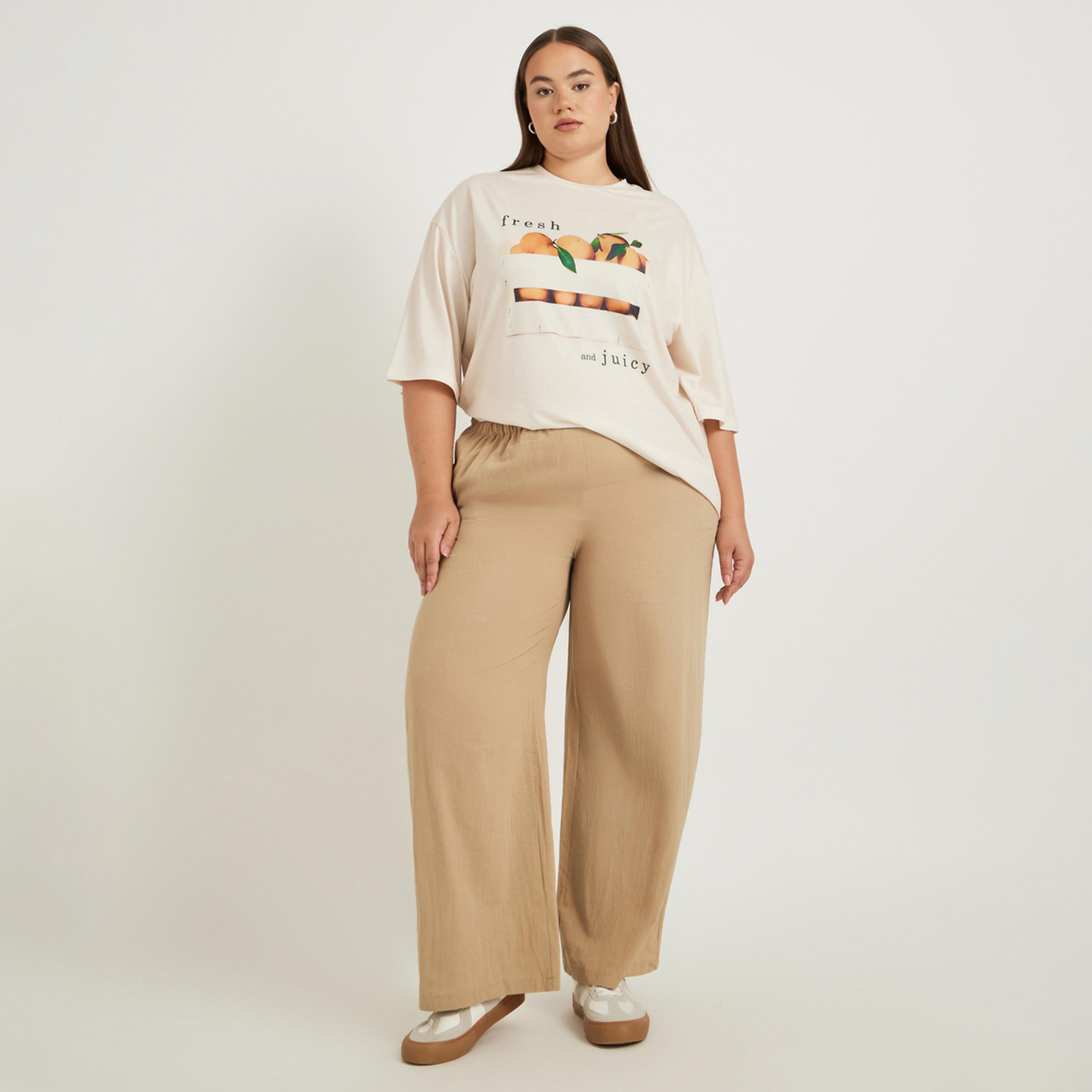 Styli Plus Size Graphic Print Dropped Shoulder Oversized T-Shirt-women-clothing-tshirts-image-2