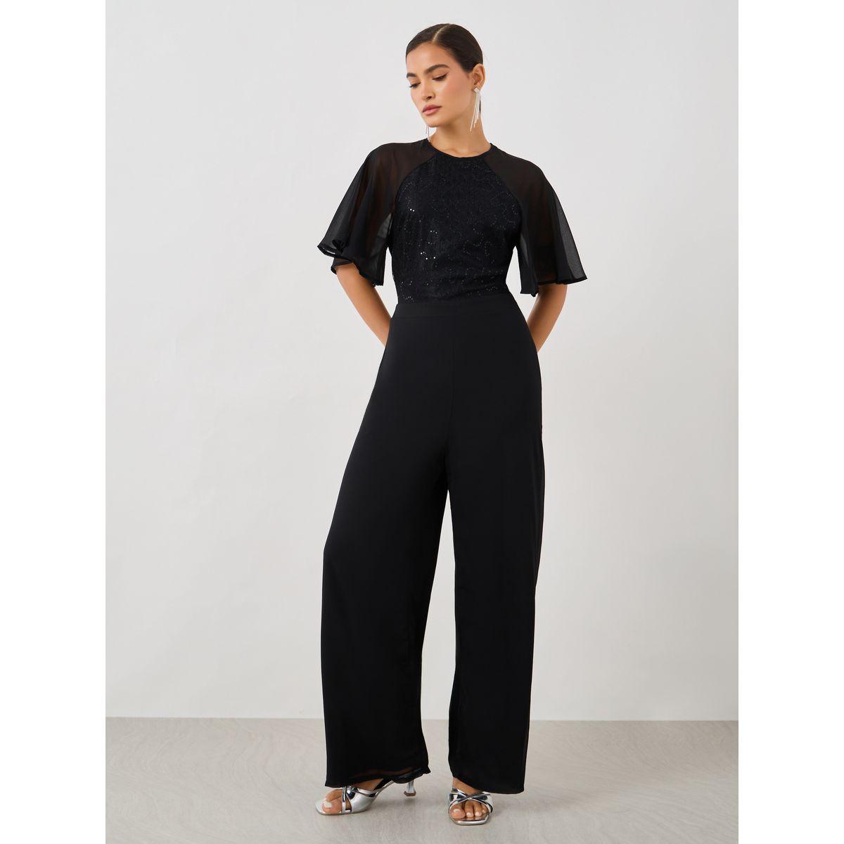 Styli Embellished Flutter Sleeve Wide Leg Jumpsuit-women-clothing-jumpsuits-image-1