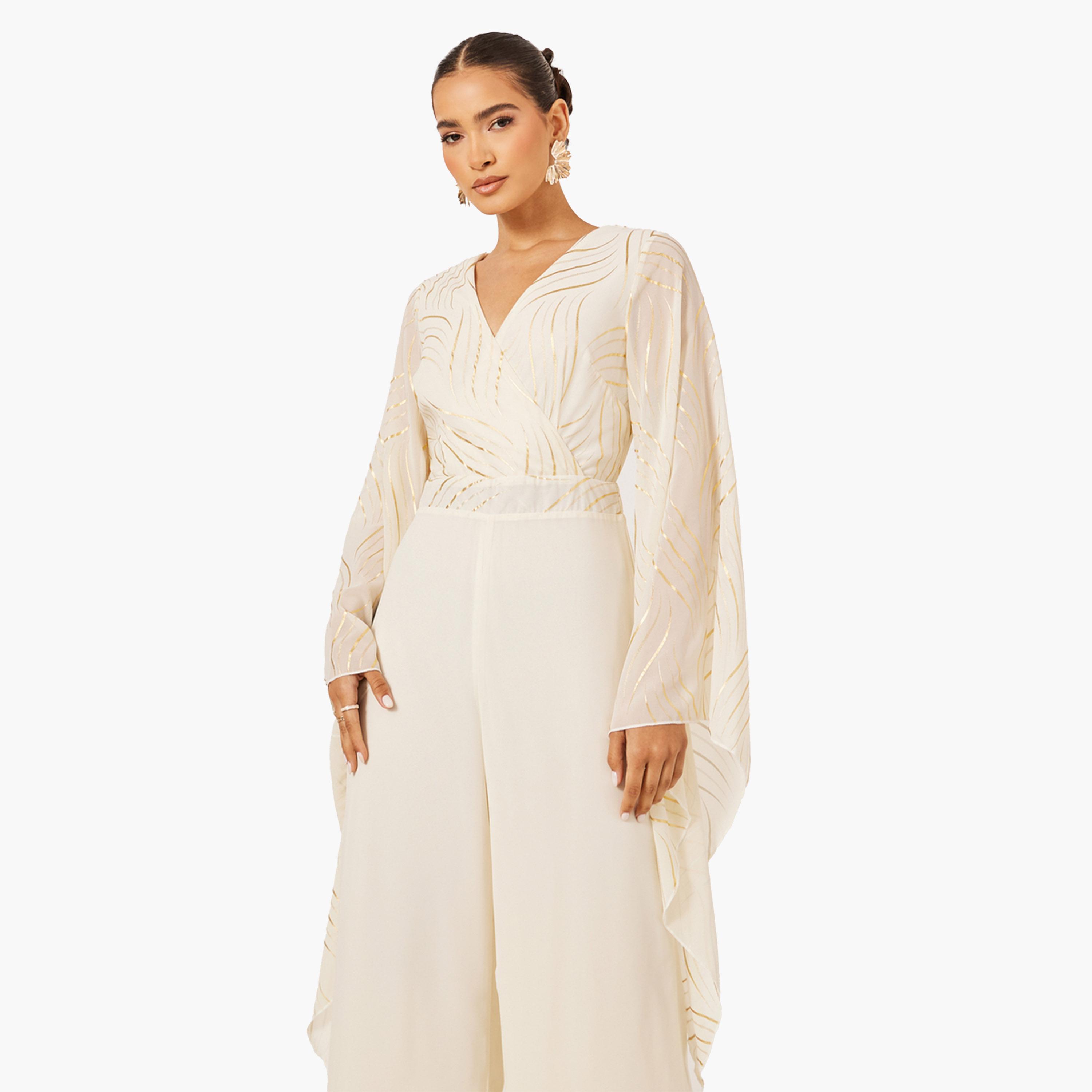 Styli Cream Foil Print Wide Leg Jumpsuit-women-clothing-jumpsuits-image-3