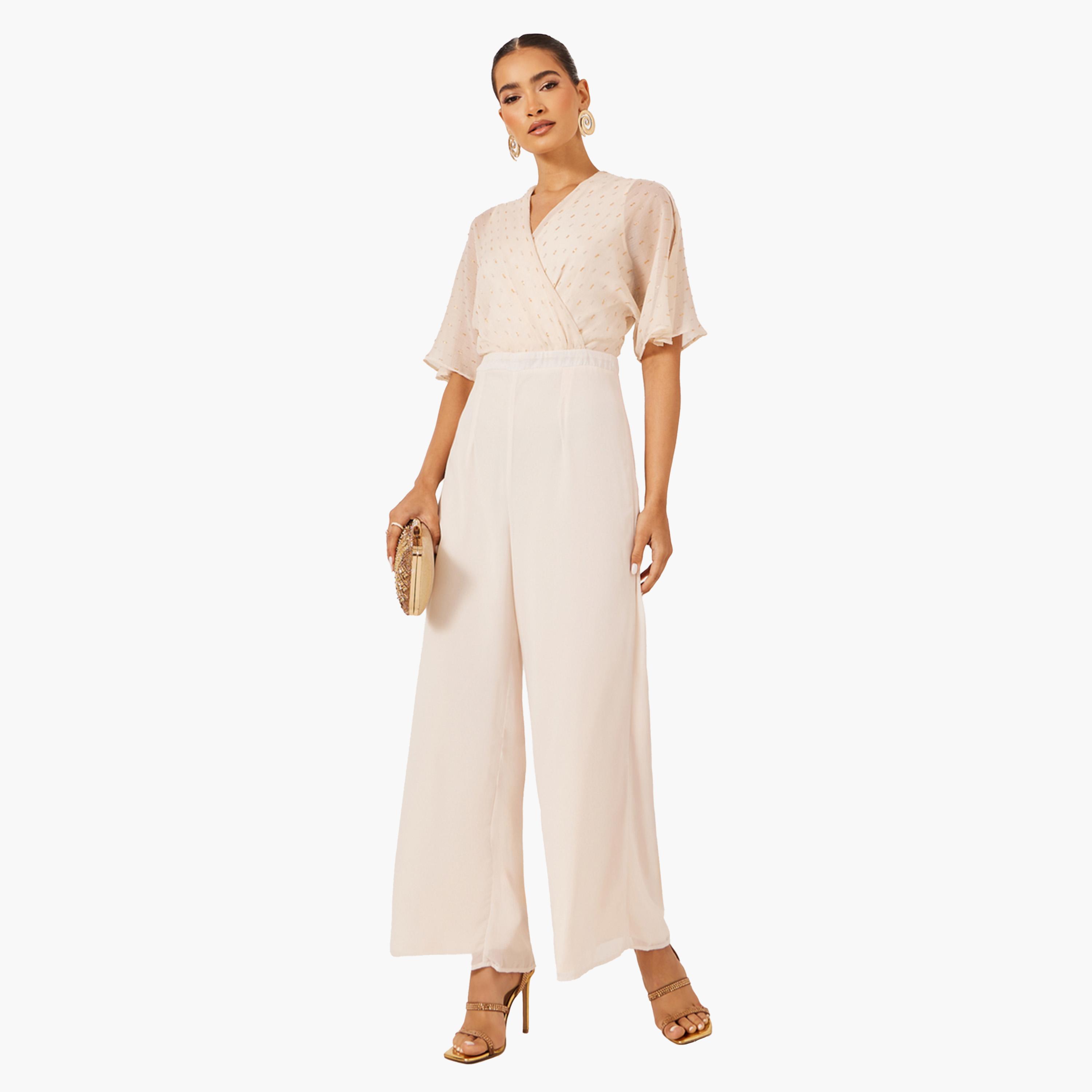 Styli Textured Dobby V-Neck Jumpsuit-women-clothing-jumpsuits-image-2