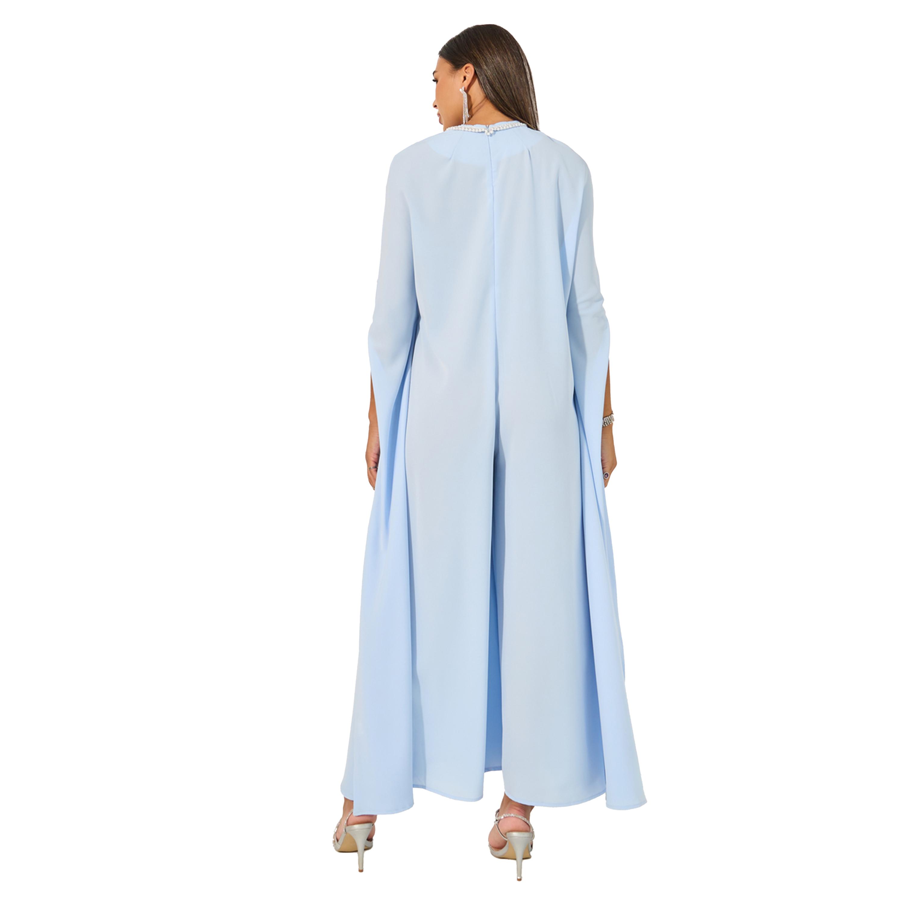 ستايلي - جمبسوت واسع الساق مزين بياقة V-women-clothing-jumpsuits-image-5