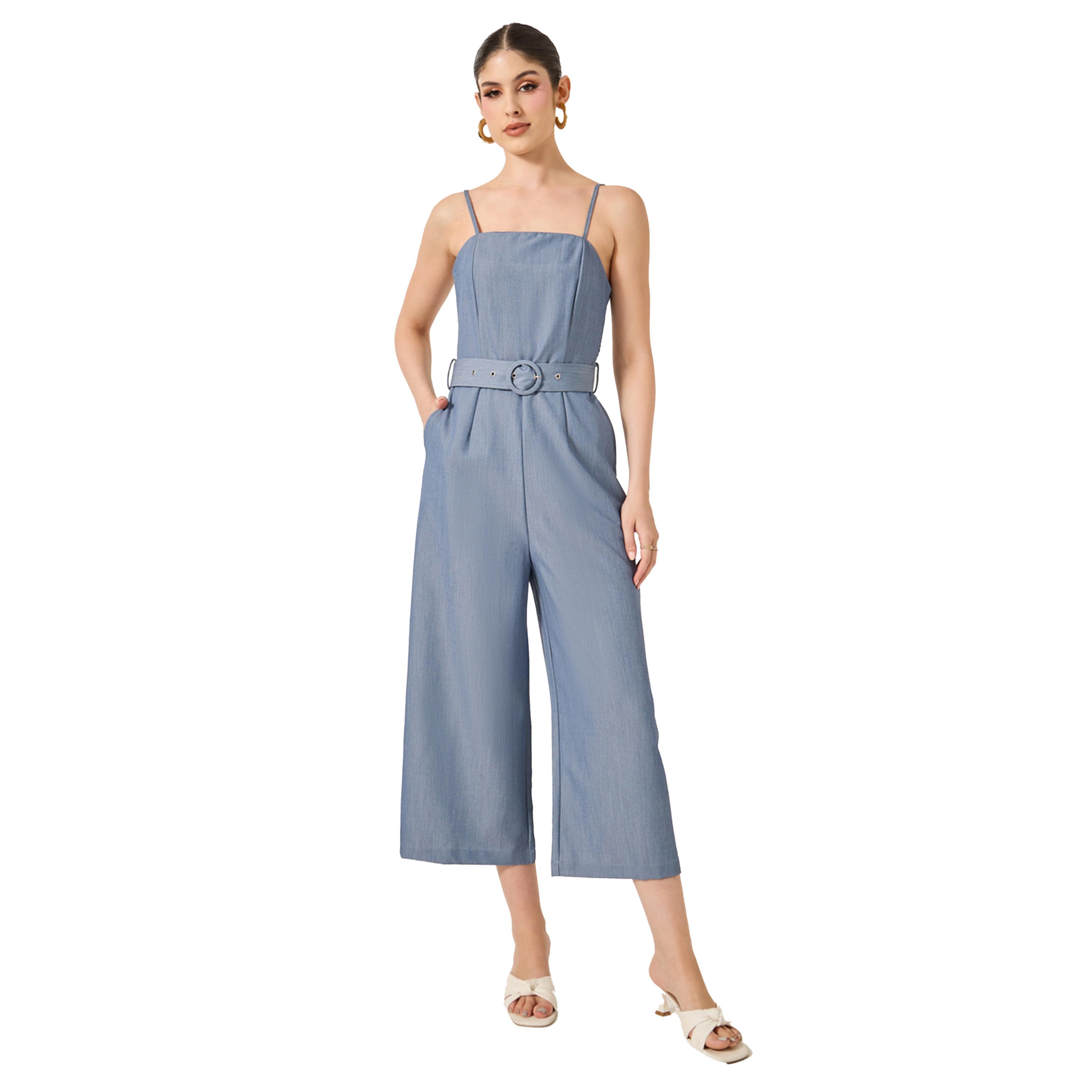 Styli Smocked Back Belted Strappy Wide Leg Jumpsuit-women-clothing-jumpsuits-image-2