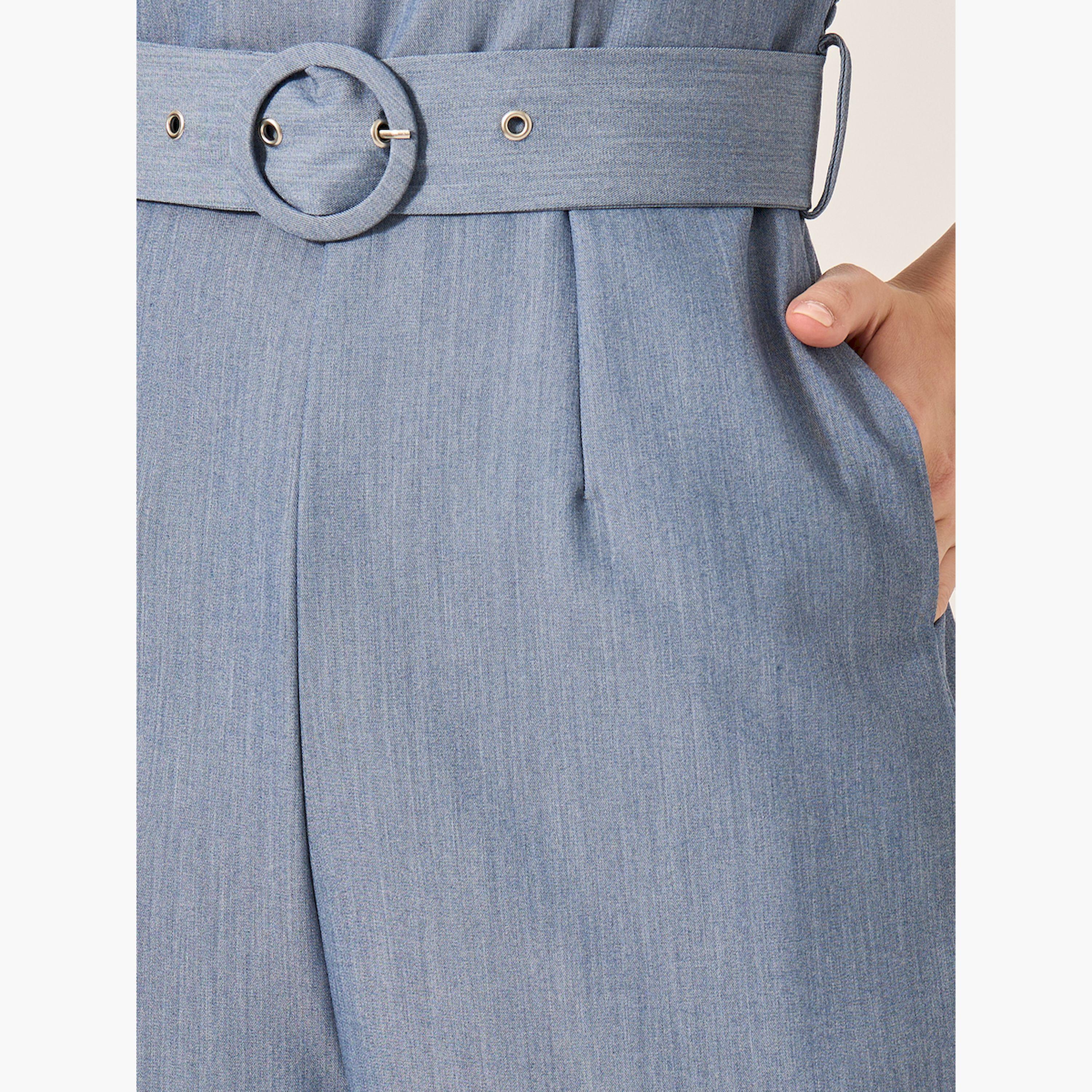 Styli Smocked Back Belted Strappy Wide Leg Jumpsuit-women-clothing-jumpsuits-image-4