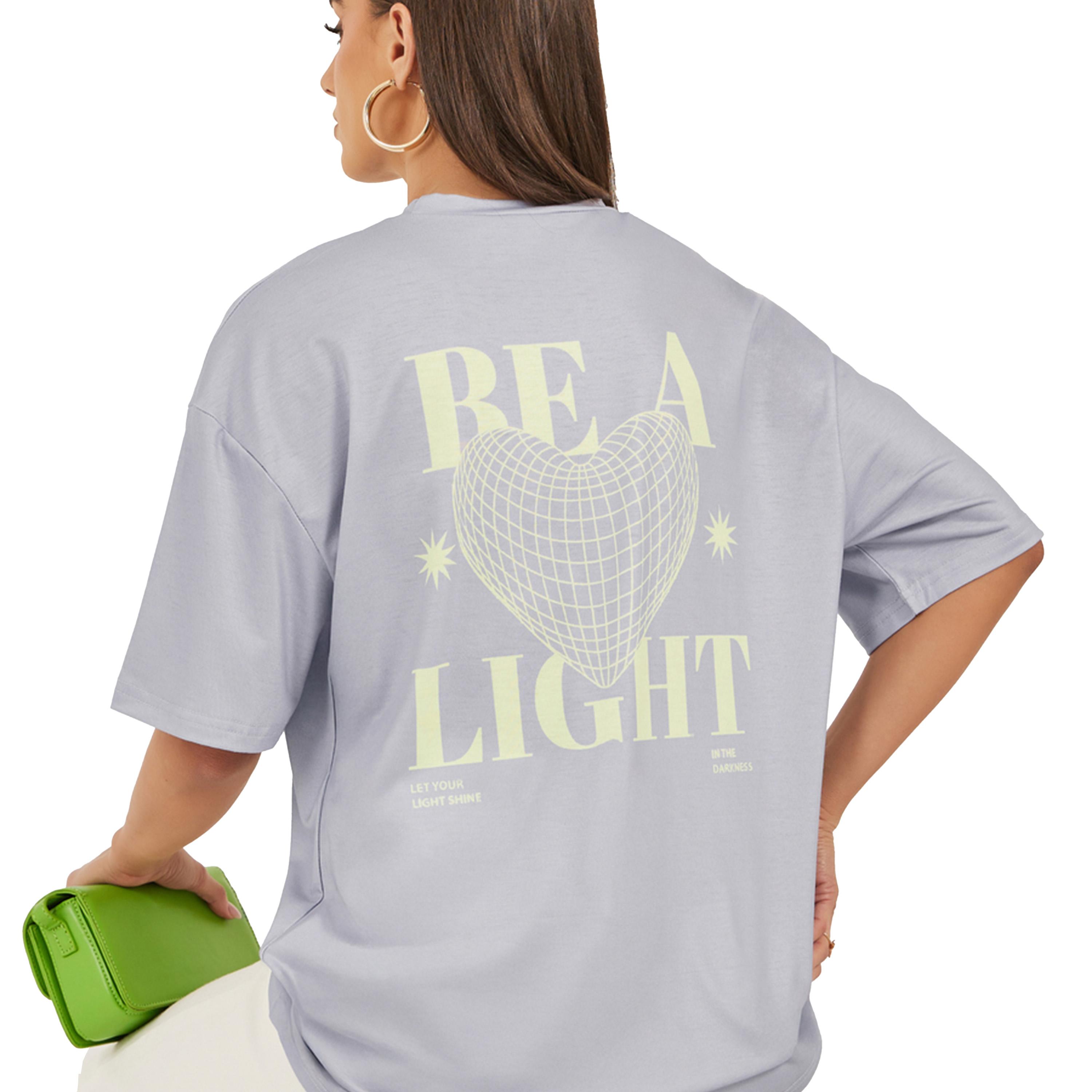 ستايلي - تي شيرت كبير الحجم بطبعة جرافيكية ورقبة دائرية-women-clothing-tshirts-image-2