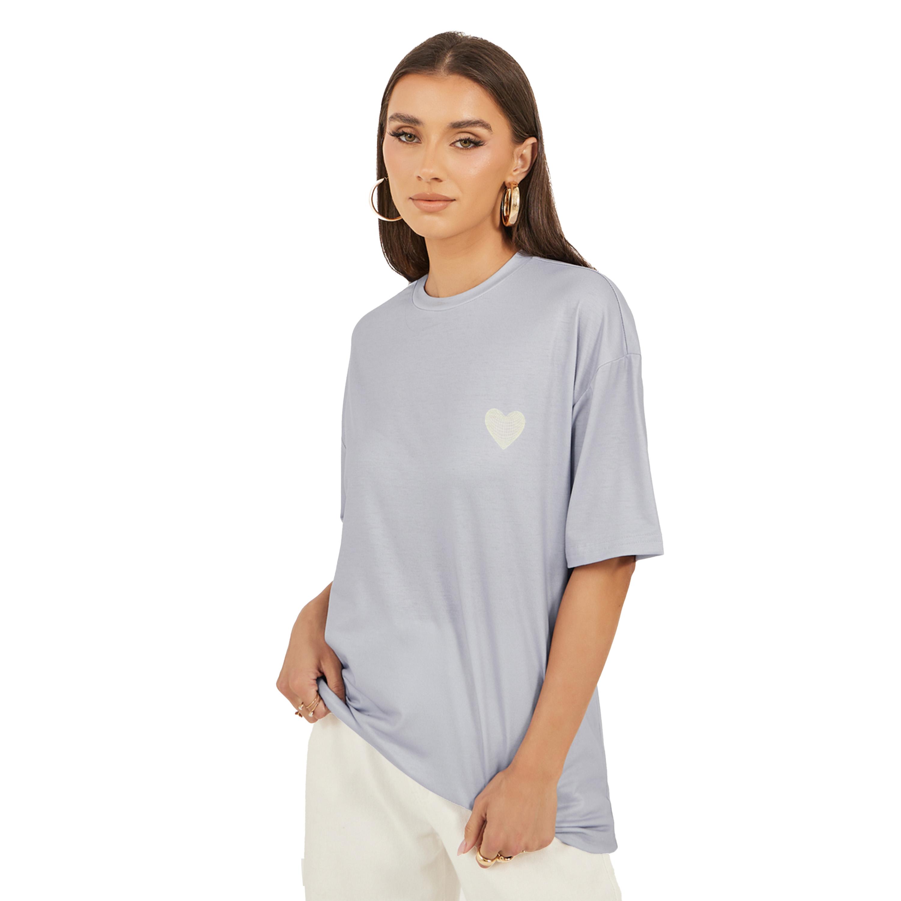 ستايلي - تي شيرت كبير الحجم بطبعة جرافيكية ورقبة دائرية-women-clothing-tshirts-image-3
