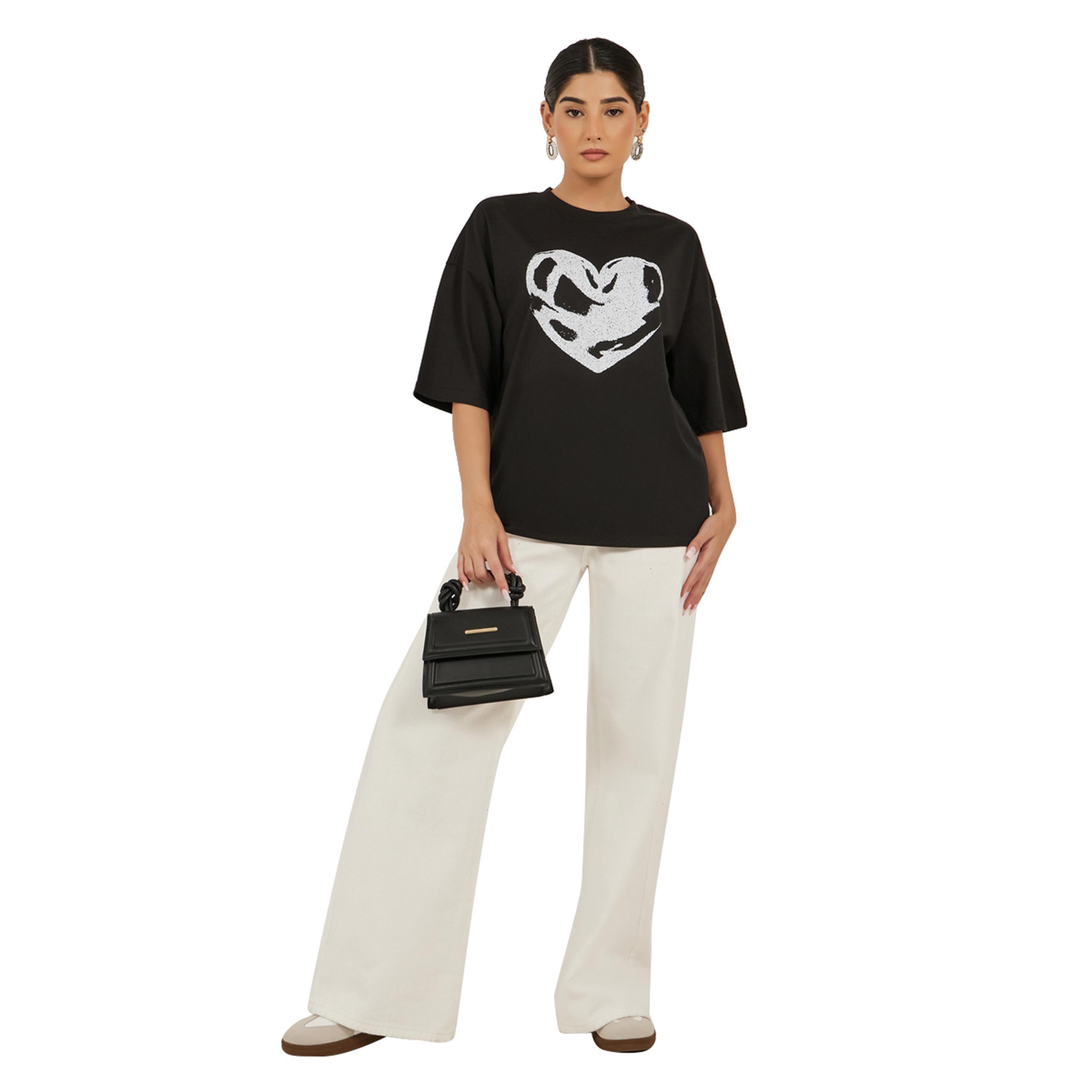 Styli Graphic Print Oversized Round Neck T-Shirt-women-clothing-tshirts-image-2