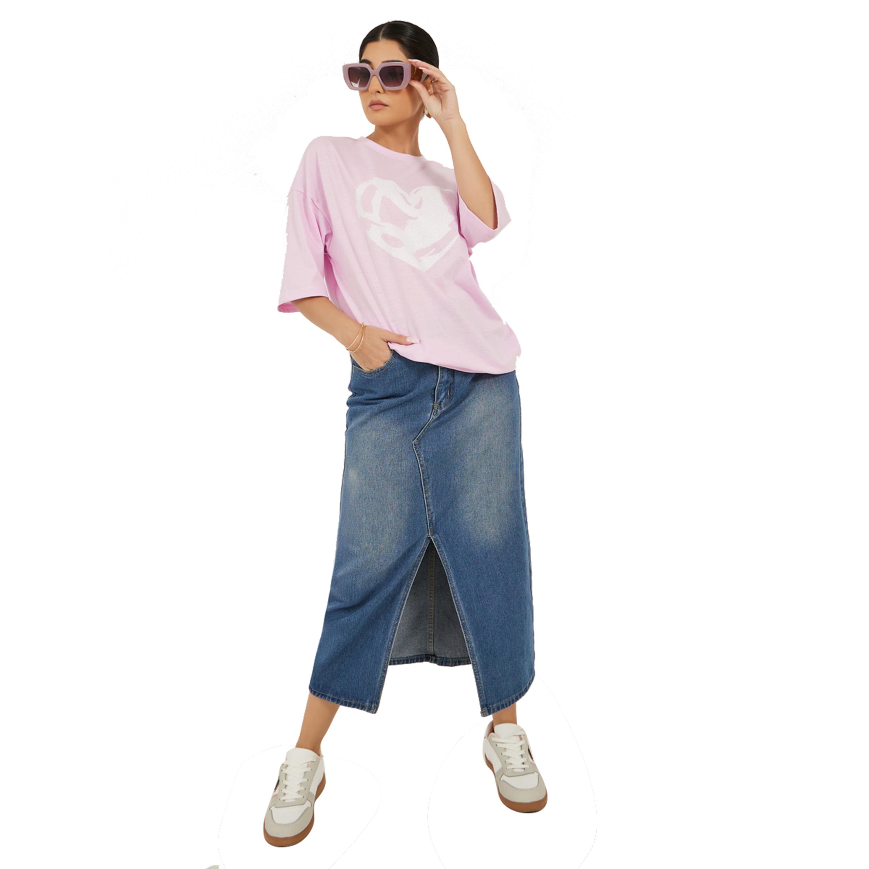 Styli Graphic Print Oversized Round Neck T-Shirt-women-clothing-tshirts-image-1