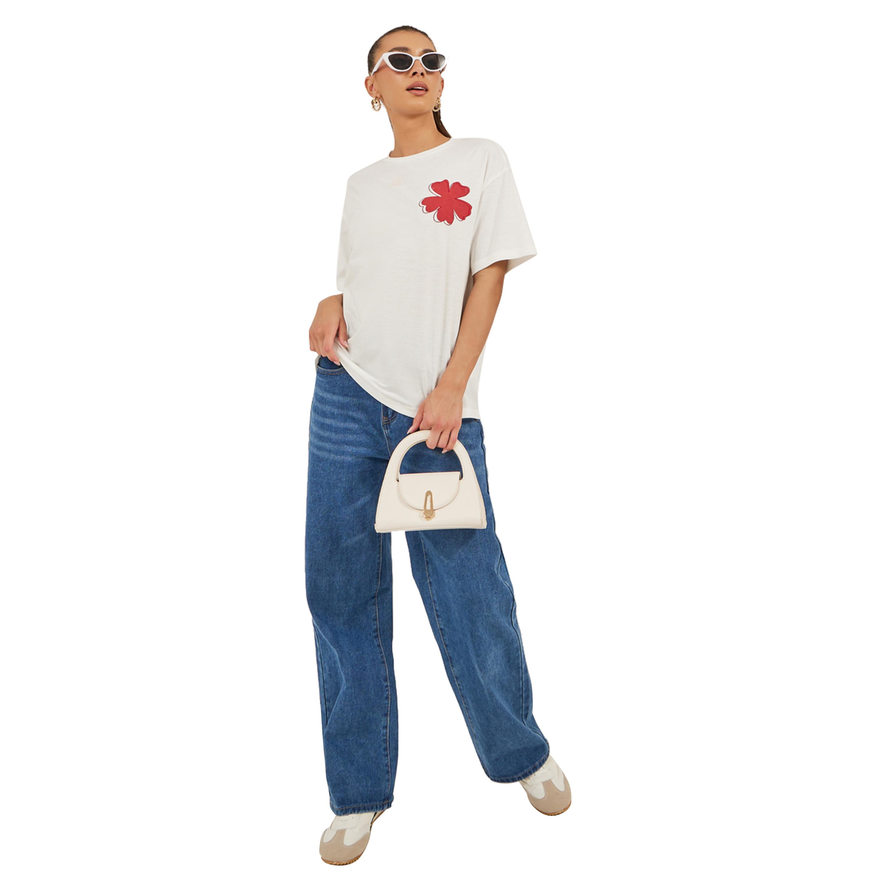 Styli Floral Embroidered Oversized Longline T-Shirt-women-clothing-tshirts-image-2