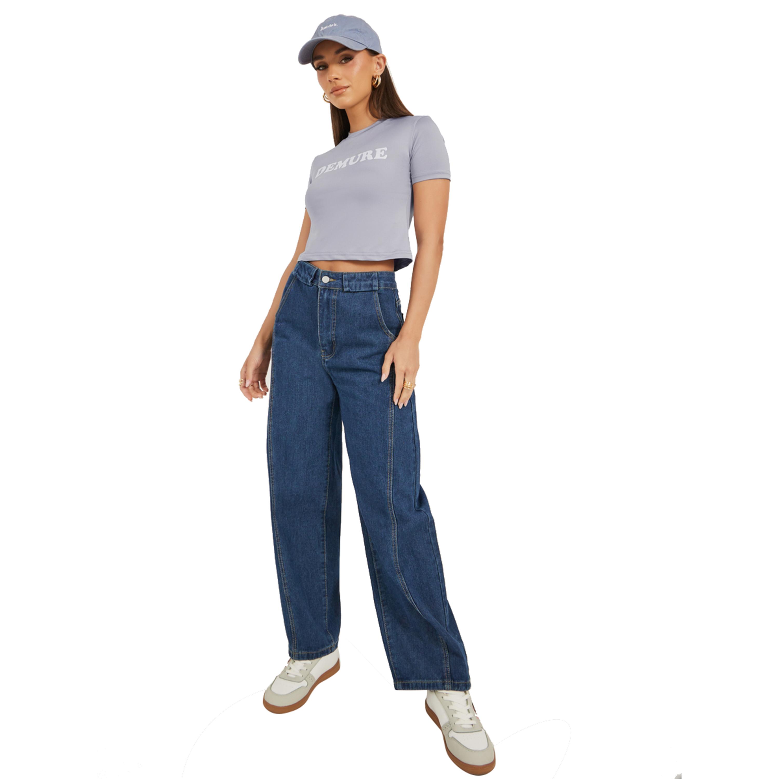 Styli Slogan Print Round Neck Crop T-Shirt-women-clothing-tshirts-image-2
