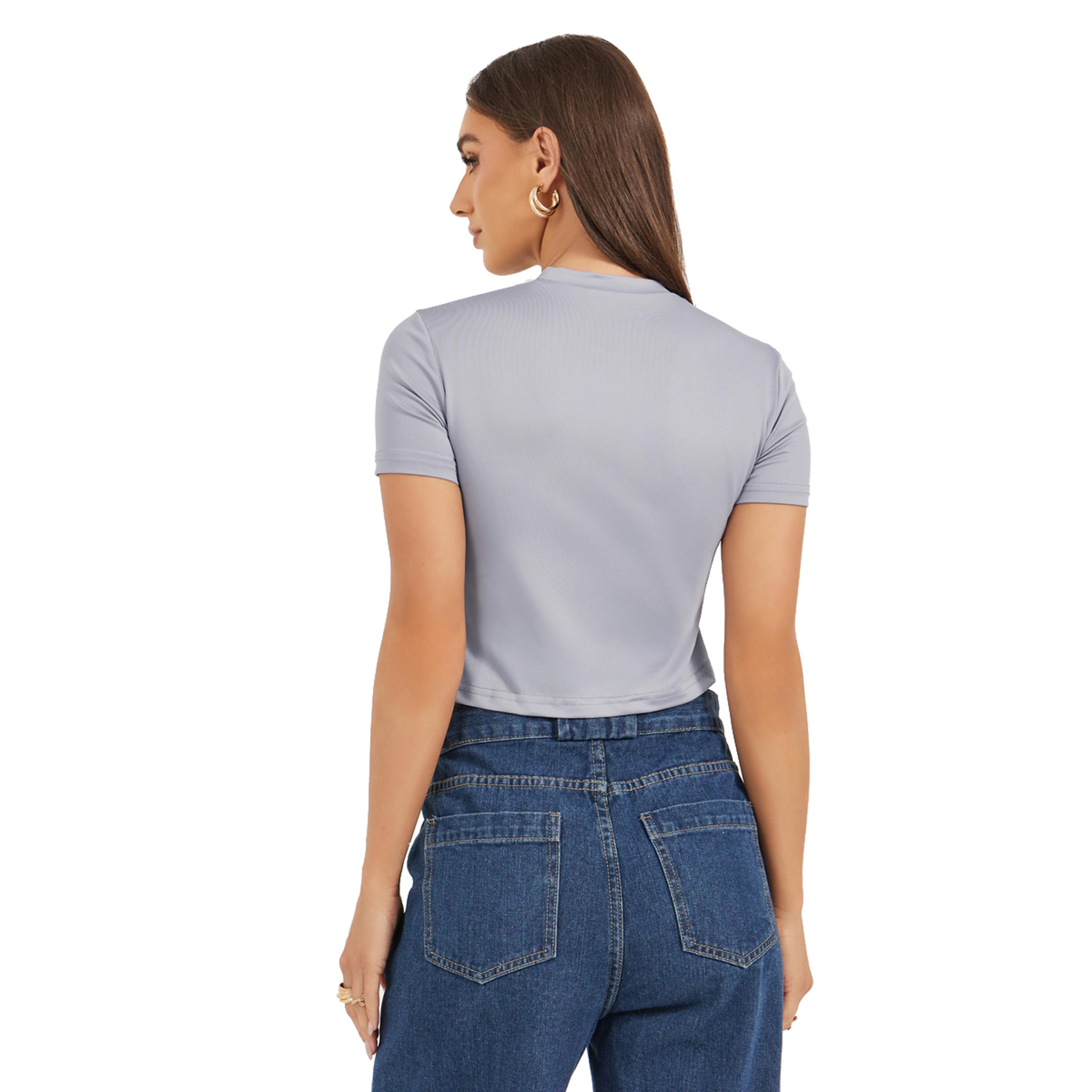 Styli Slogan Print Round Neck Crop T-Shirt-women-clothing-tshirts-image-4