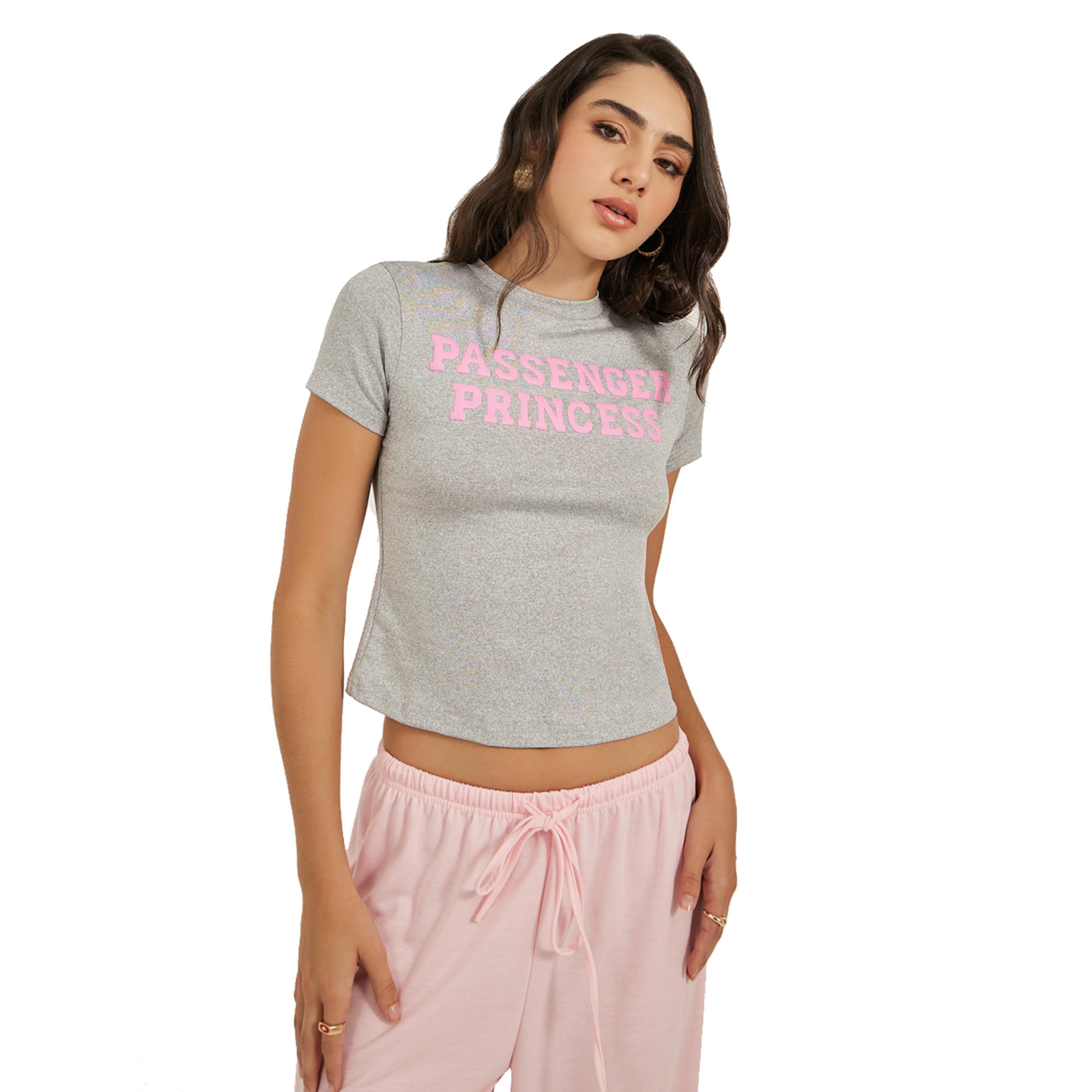 Styli Embossed Slogan Round Neck Fitted T-Shirt-women-clothing-tshirts-image-3