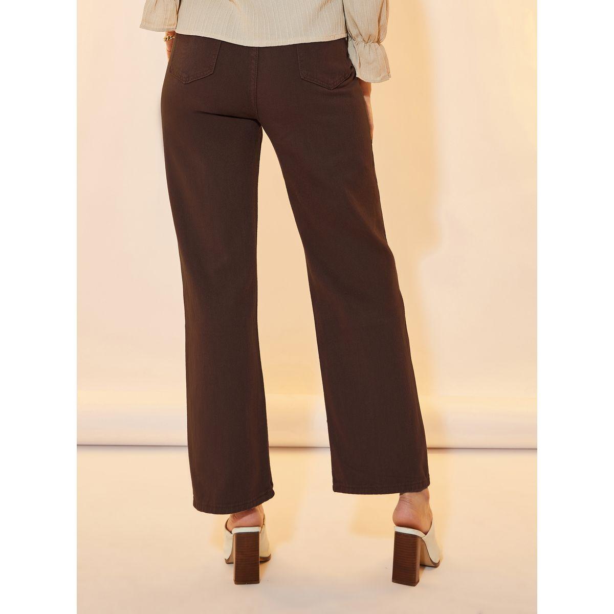 جينز سادة بأرجل مستقيمة وخصر متوسط-women-clothing-bottoms-jeans-image-1