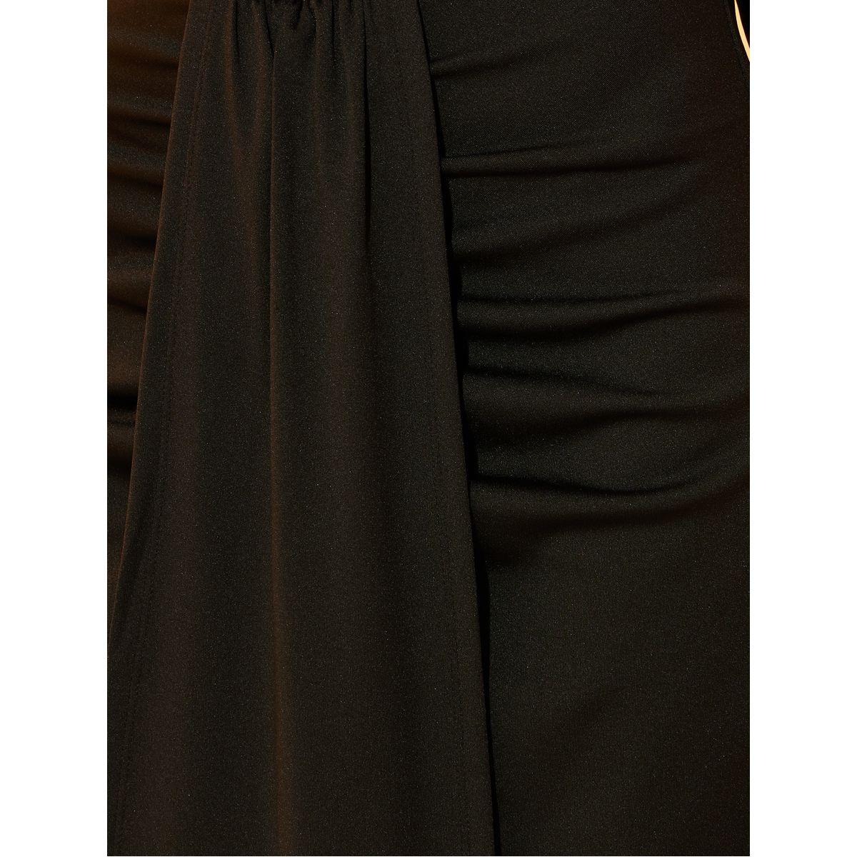 Take Two Ruched Sheath Maxi Dress with Drape Overlay-women-clothing-dresses-image-3