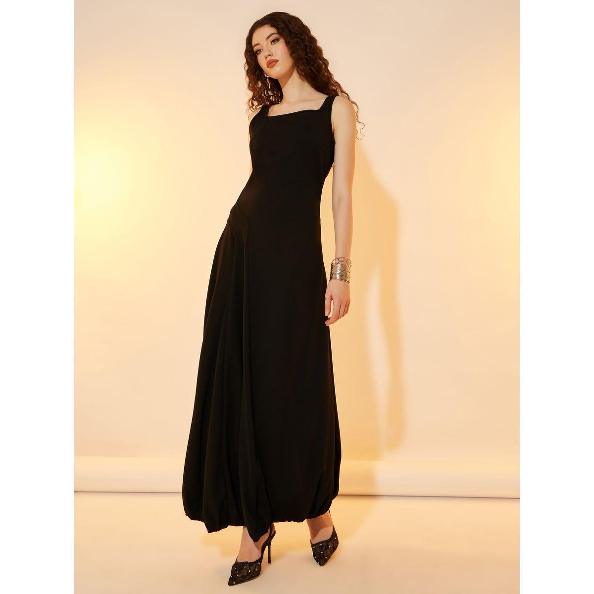 Take Two Square Neck Elasticated Hem A-Line Maxi Dress-women-clothing-dresses-image-1