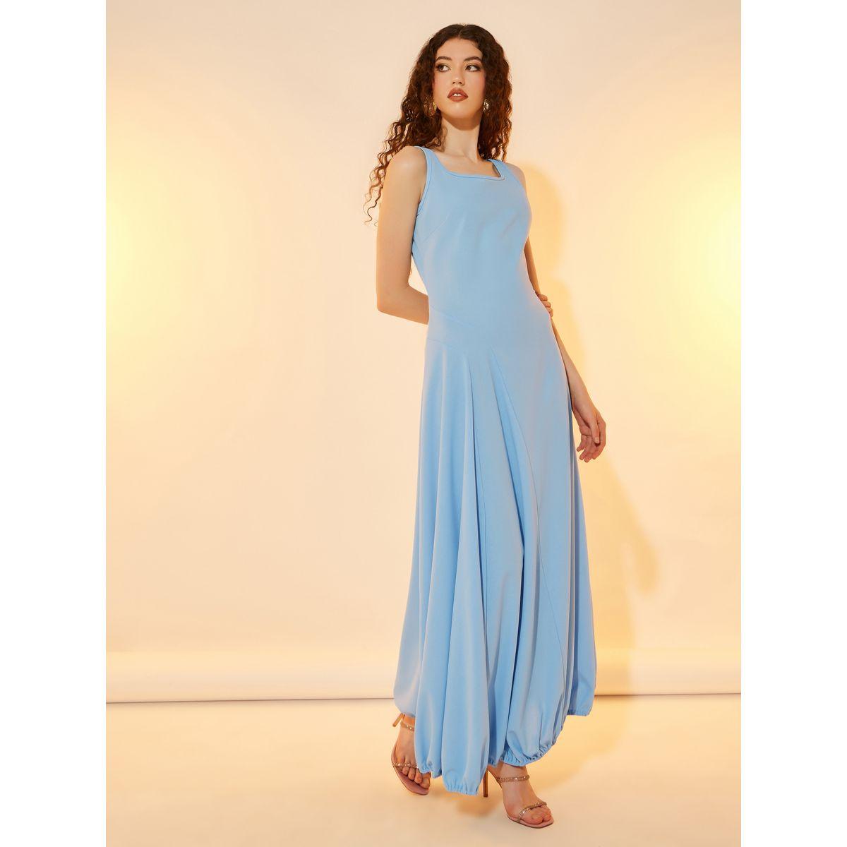 Take Two Square Neck Elasticated Hem A-Line Maxi Dress-women-clothing-dresses-image-1