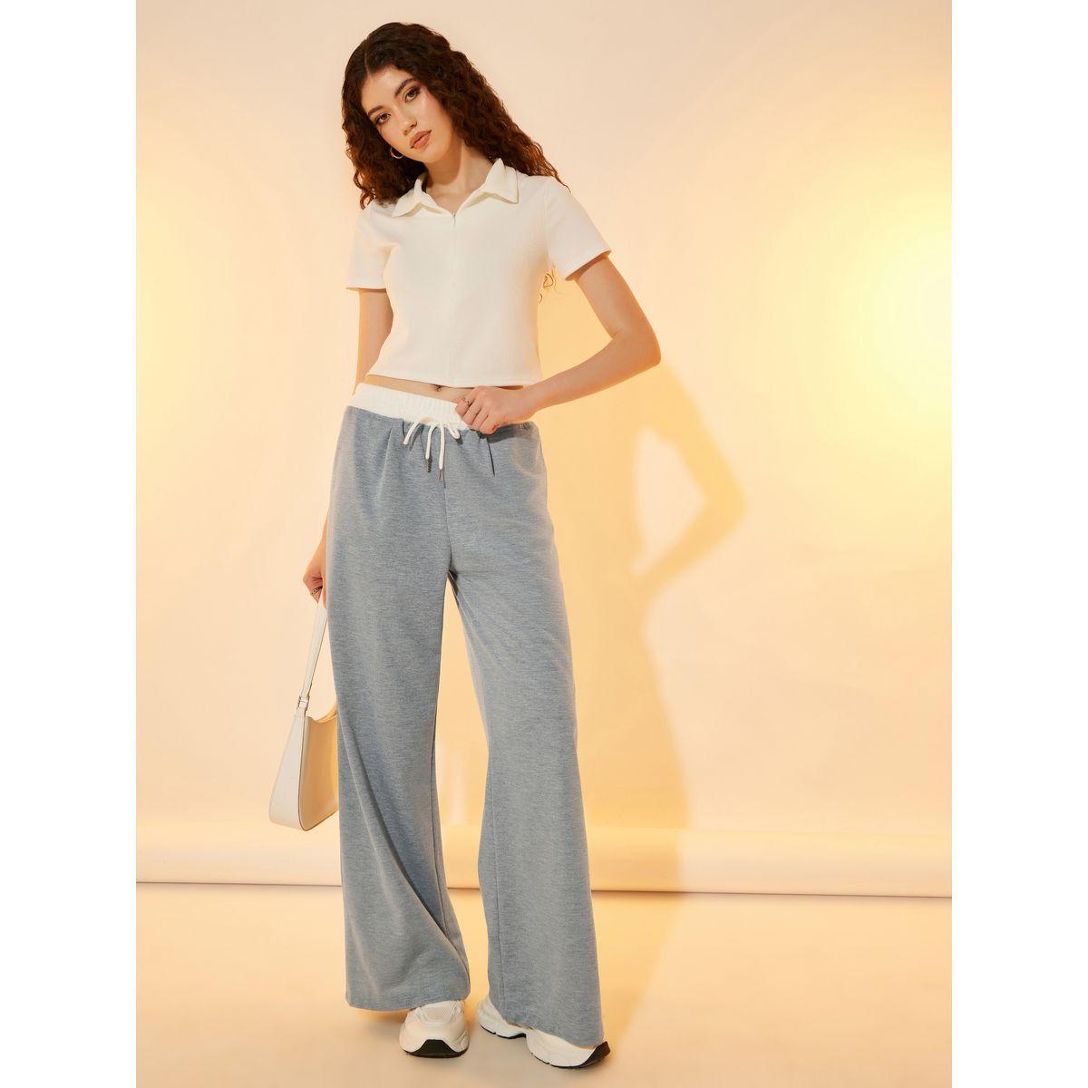 Take Two Plain Contrast Waist Wide Leg Pants-women-clothing-bottoms-trousers-image-1