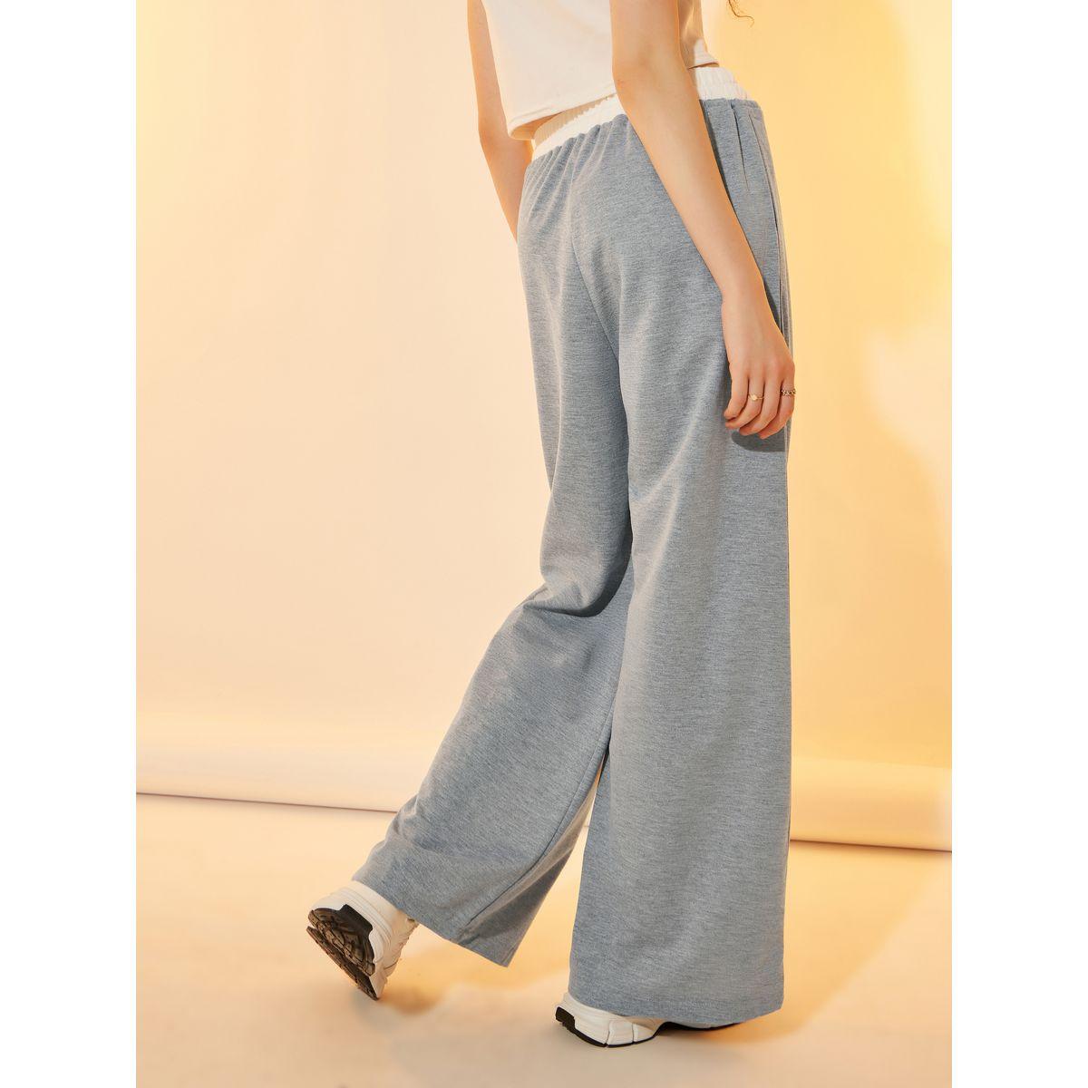 Take Two Plain Contrast Waist Wide Leg Pants-women-clothing-bottoms-trousers-image-4
