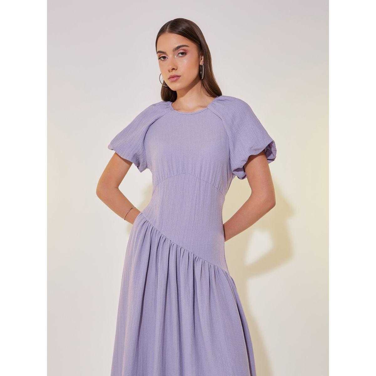 Take Two Solid Textured Lantern Sleeves Maxi Dress-women-clothing-dresses-image-4