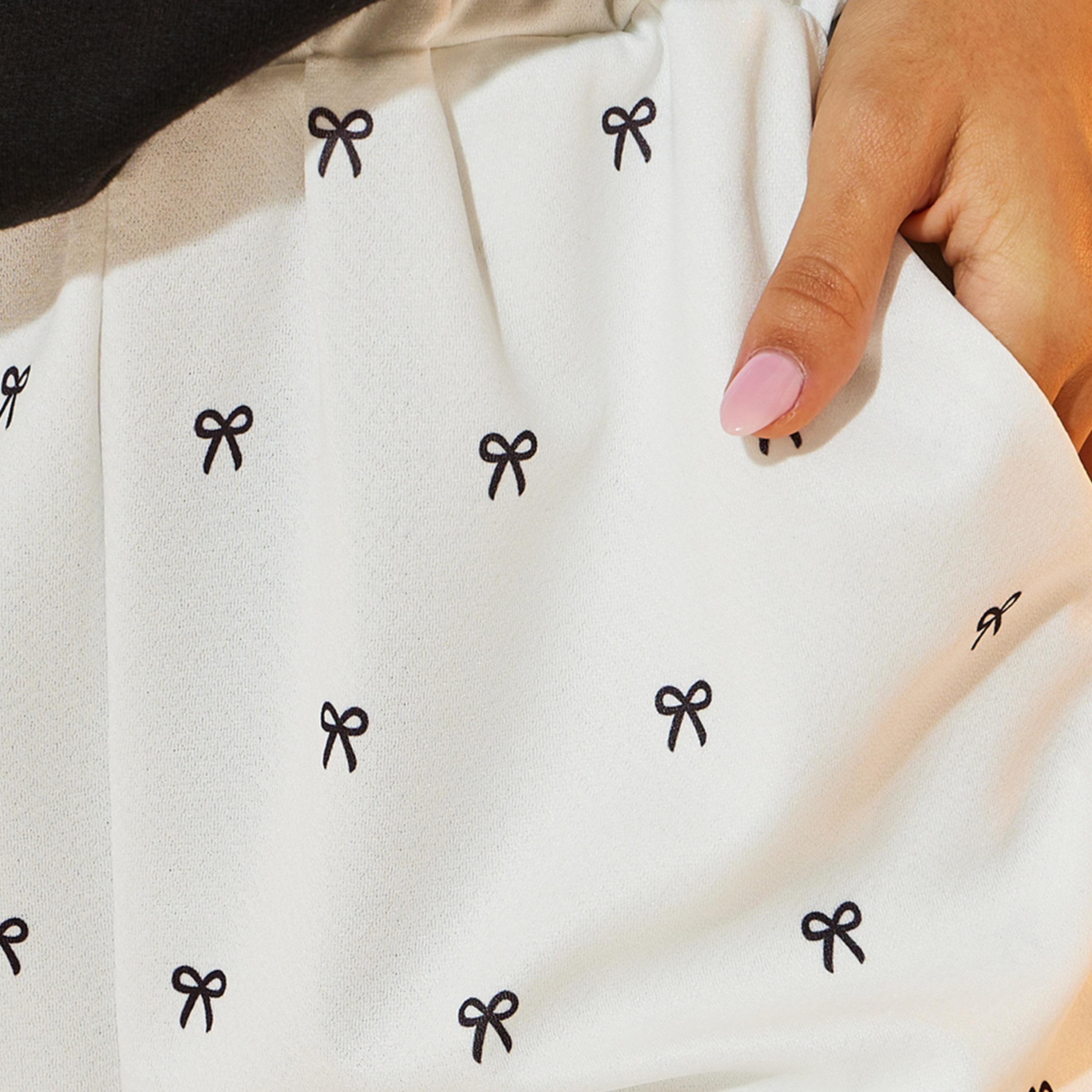 Take Two High Rise Bow Print Straight Leg Pants-women-clothing-bottoms-trousers-image-4