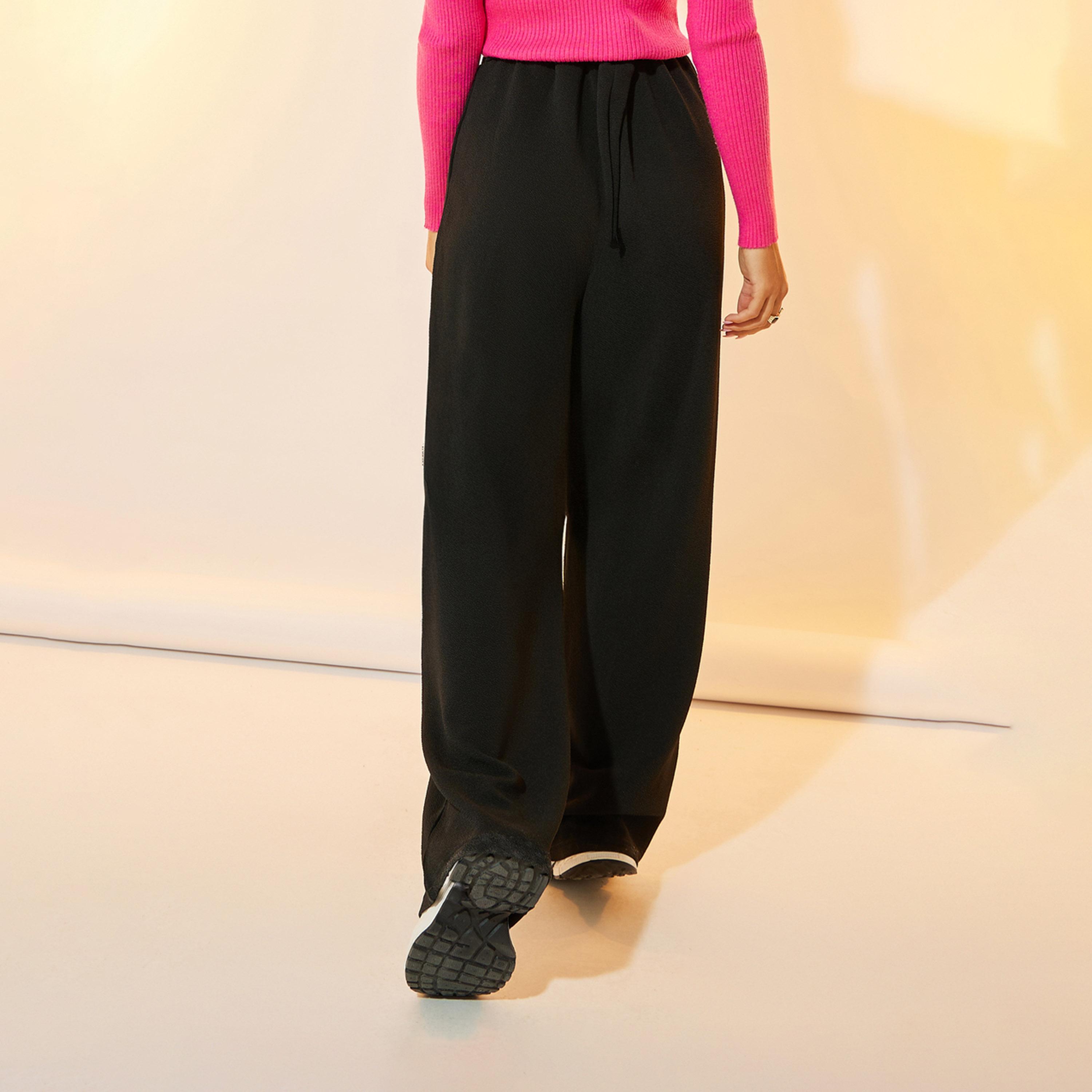 Take Two 3D Flower Applique Detail Wide Leg Pants-women-clothing-bottoms-trousers-image-4