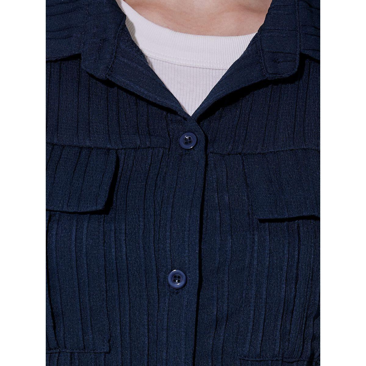 Take Two Textured Crop Shirt and Pants Co-Ords-women-clothing-coordsets-image-4