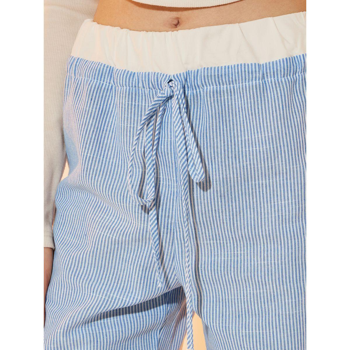 Take Two Striped Contrast Waist Wide Leg Pants-women-clothing-bottoms-trousers-image-3