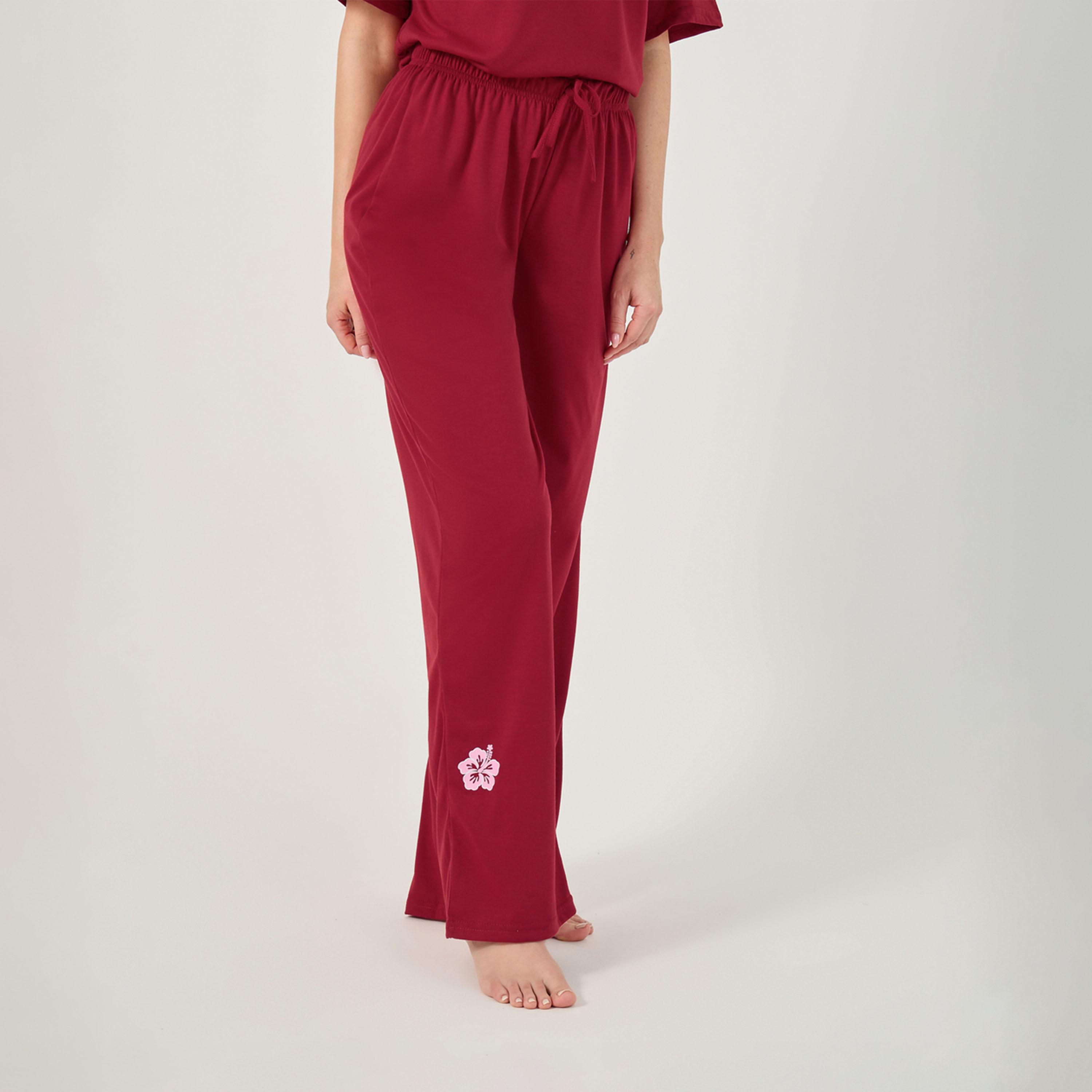 Styli Graphic Print Drop Shoulder T-Shirt and Pyjama Set-women-clothing-nightwear-pyjamas-longsets-image-5