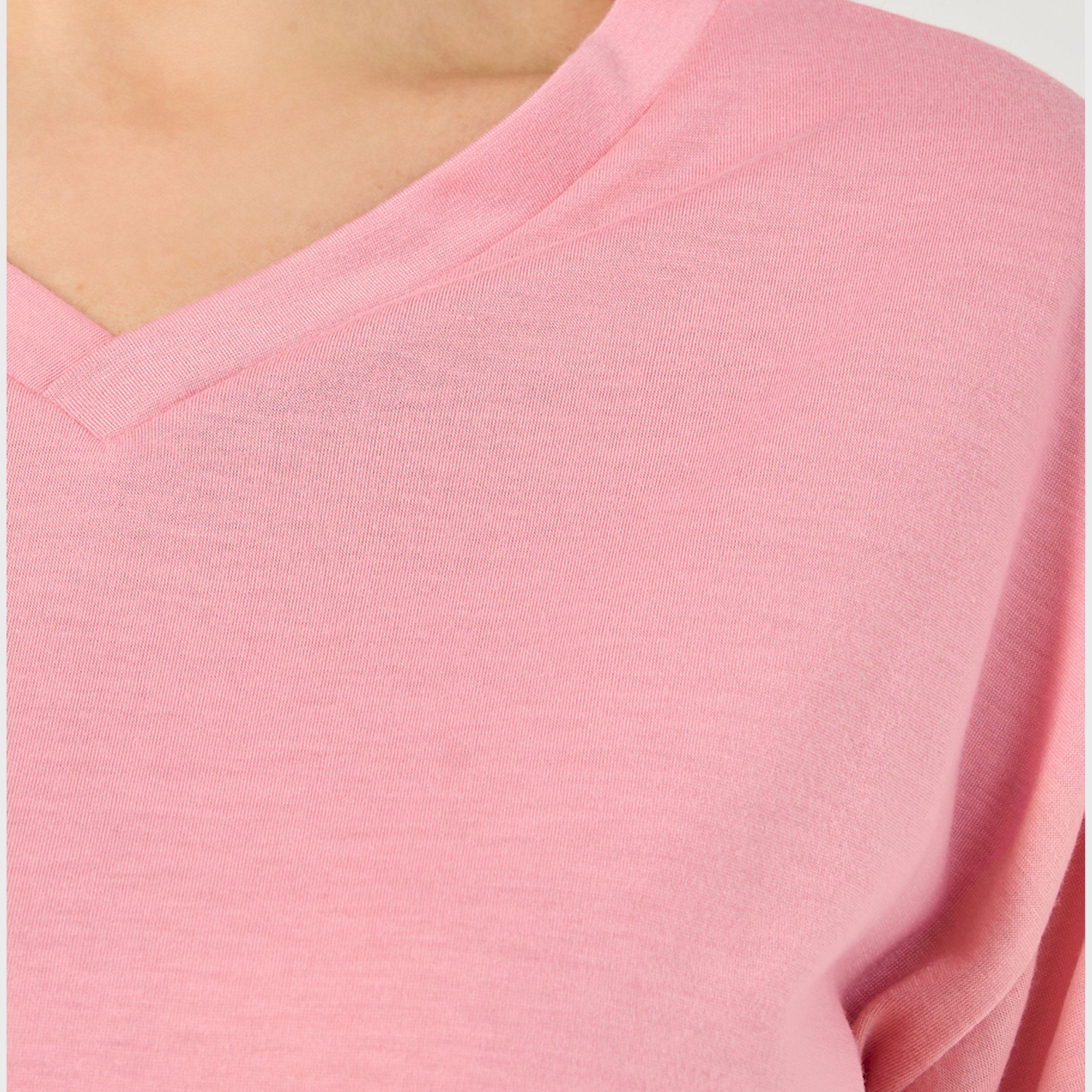 Styli Graphic Print Drop Shoulder T-Shirt And Pyjama Set-women-clothing-nightwear-pyjamas-longsets-image-4