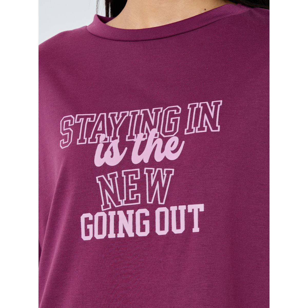 Styli Slogan Print Dropped Shoulder Sleep T-Shirt Dress-women-clothing-nightwear-nighties-image-3