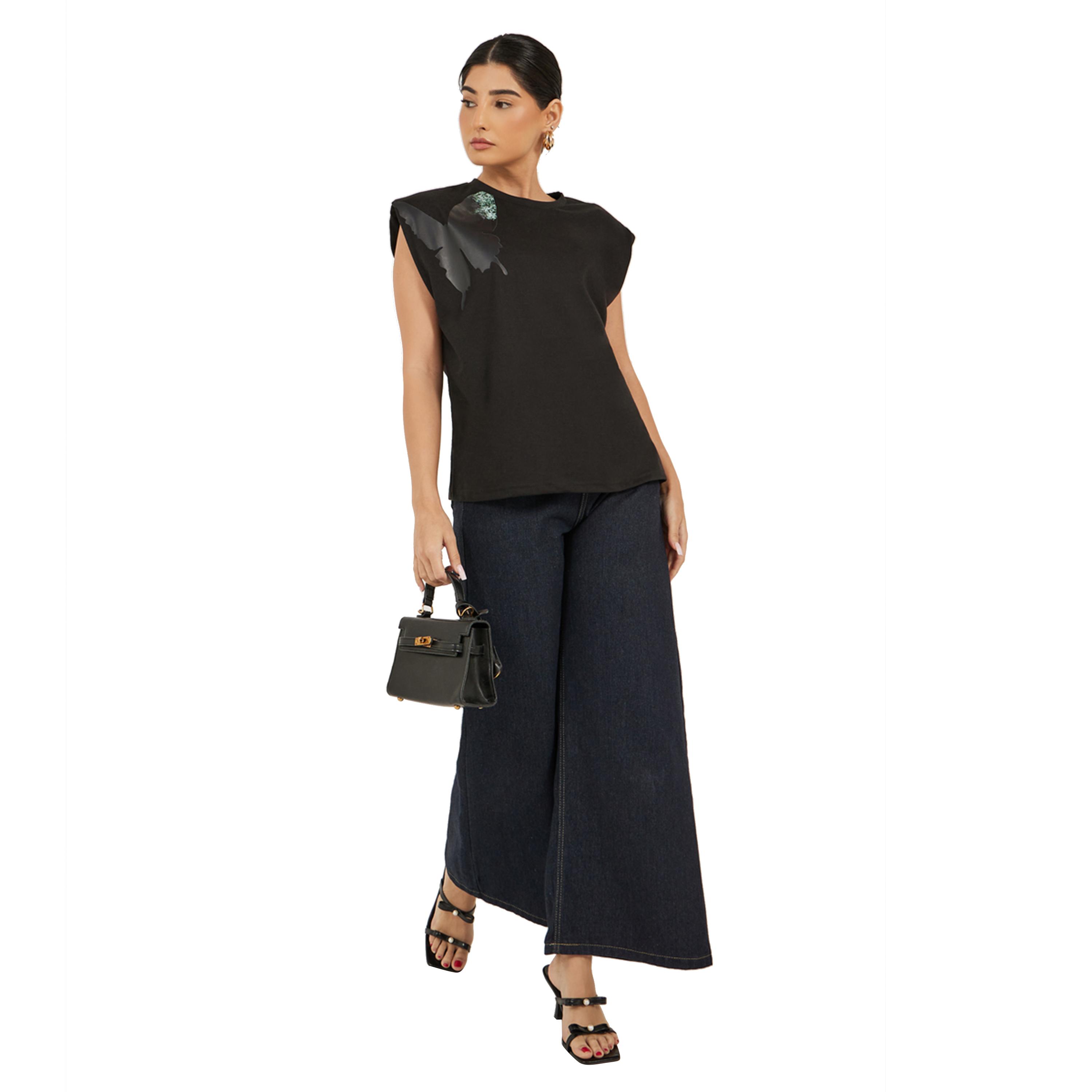 Styli Graphic Print Padded Shoulder Sleeveless T-Shirt-women-clothing-tshirts-image-2