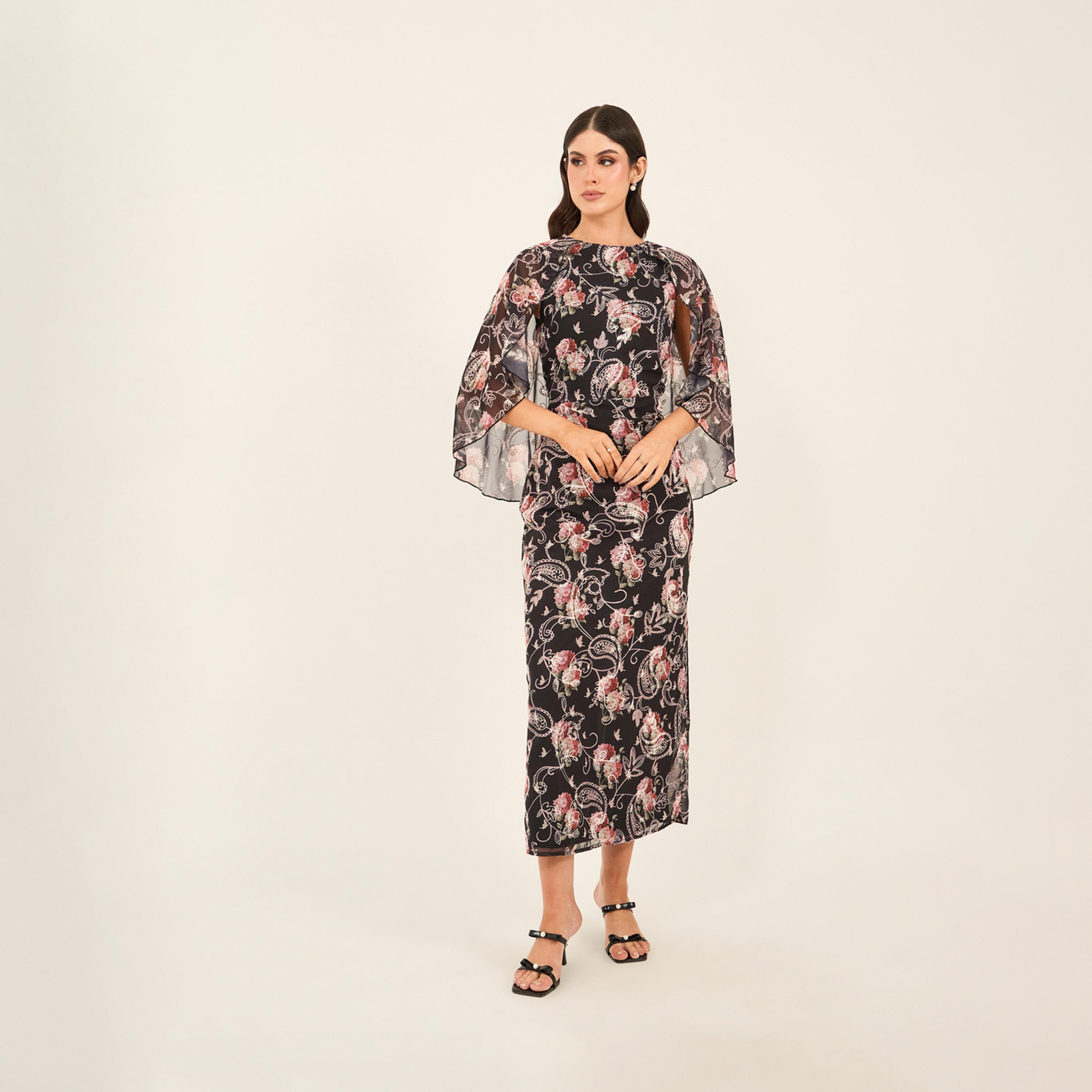فيشود ستايلي - فستان ماكسي متعدد الطبقات بطبعة زهور-women-clothing-dresses-image-2