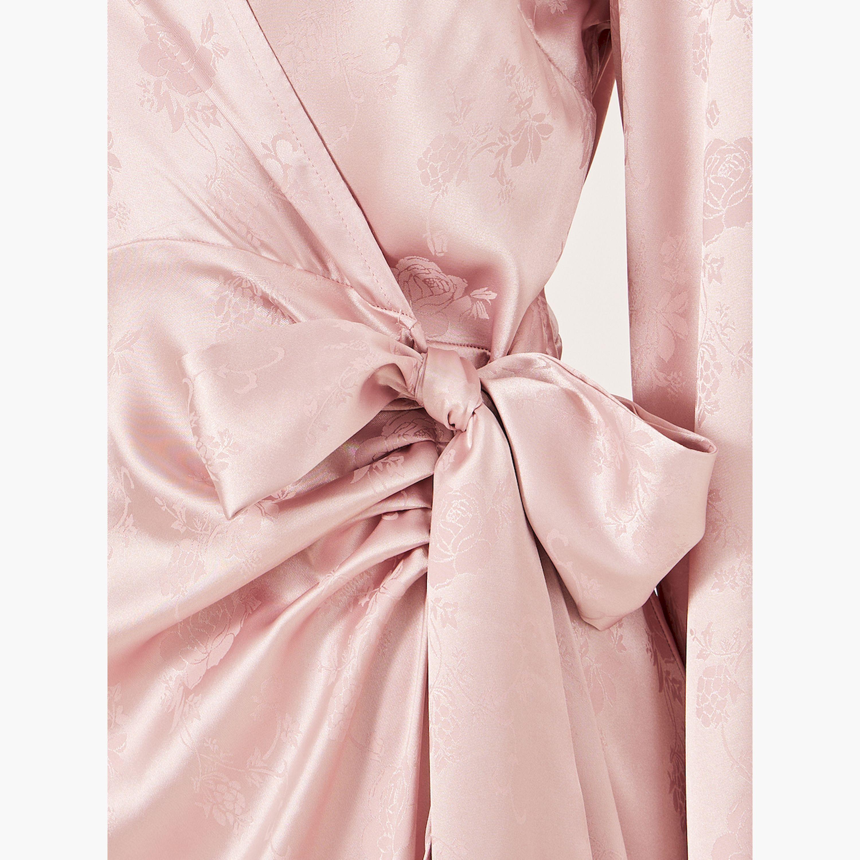 ستايلي -  فستان ماكسي طويل بأكمام طويلة وتفاصيل شرابة من الساتان-women-clothing-dresses-image-4