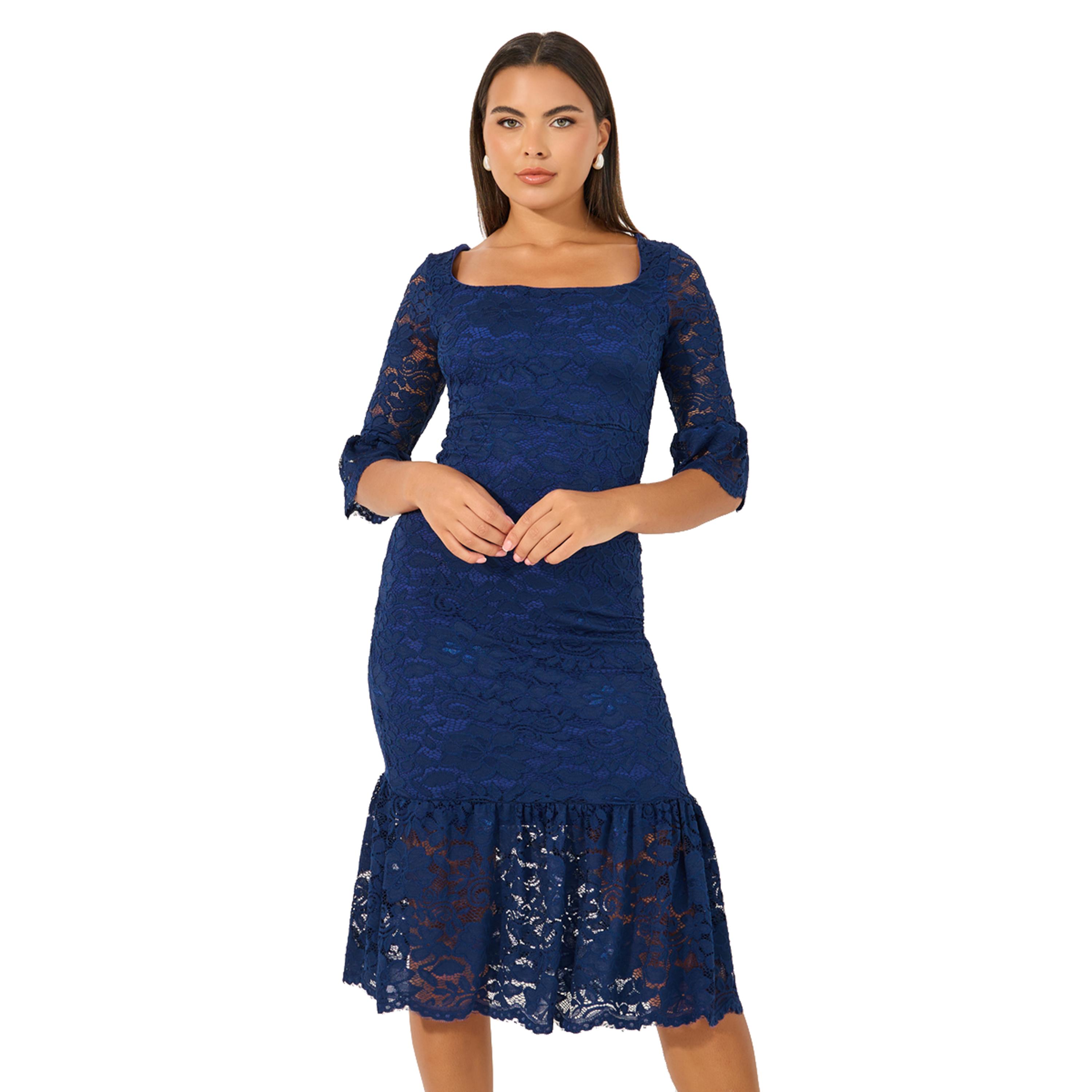 Styli Lace Square Neck Mermaid Midi Dress-women-clothing-dresses-image-4