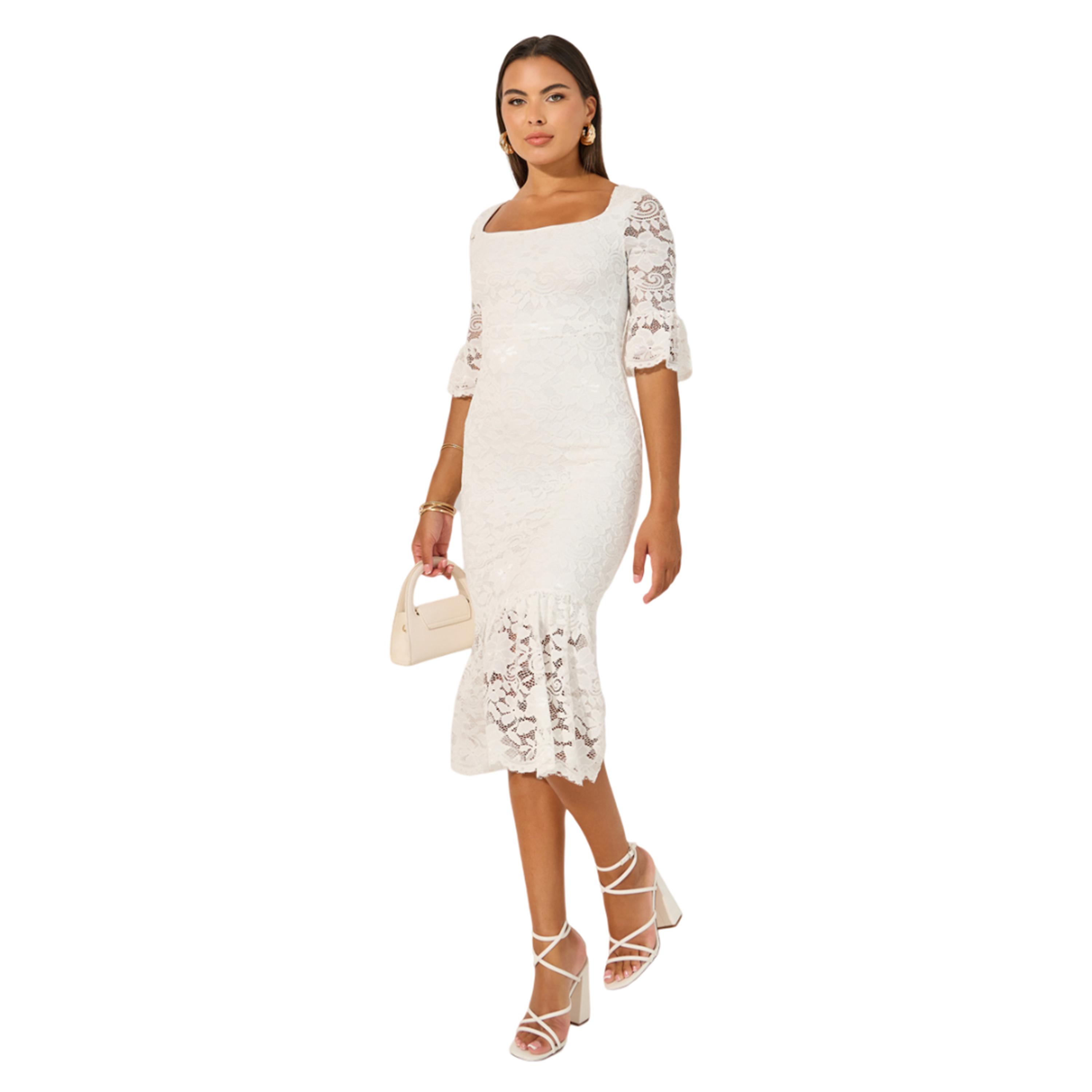 Styli Lace Square Neck Mermaid Midi Dress-women-clothing-dresses-image-2