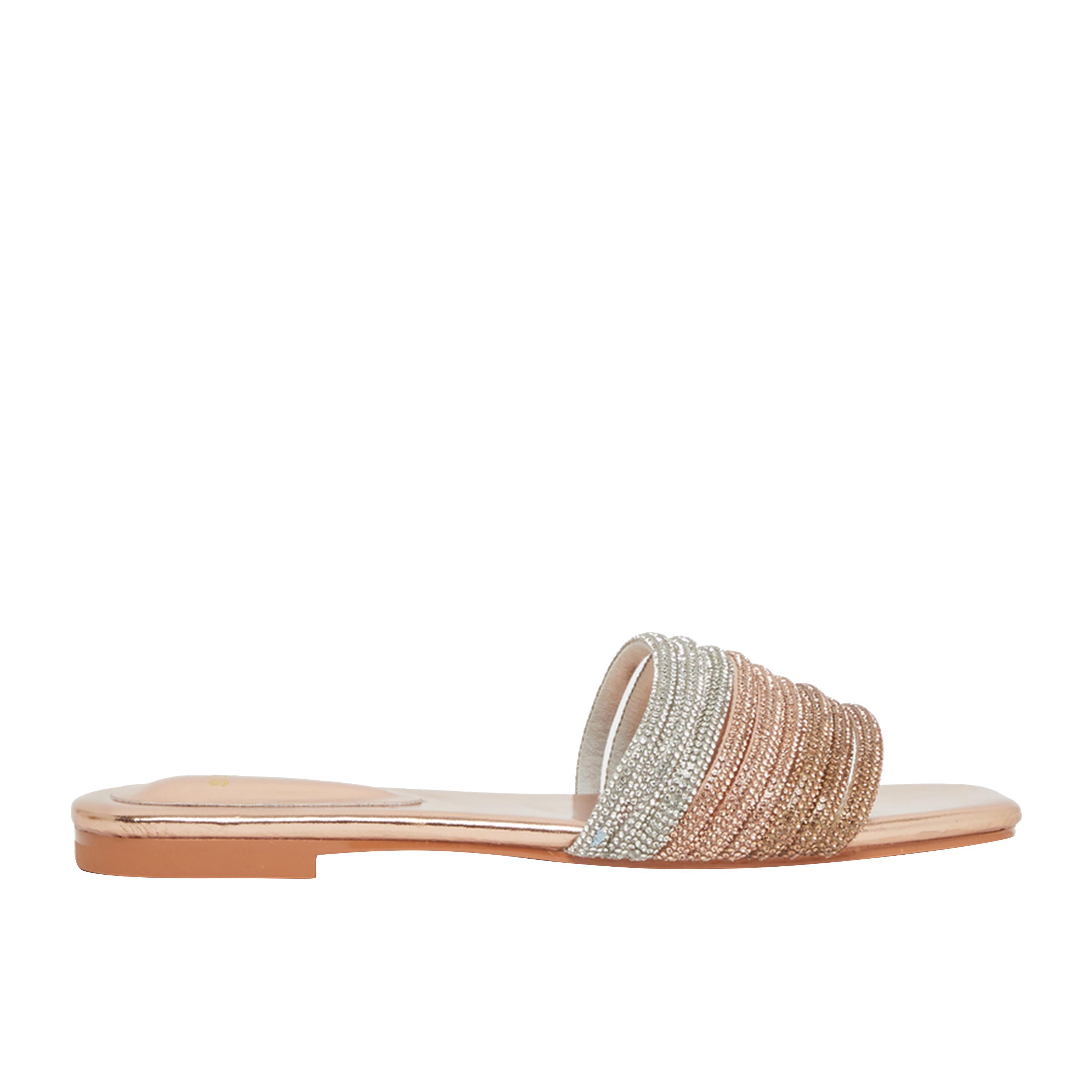 Styli Embellished Multi Strap Flat Sandals-women-shoes-sandals-flats-image-1