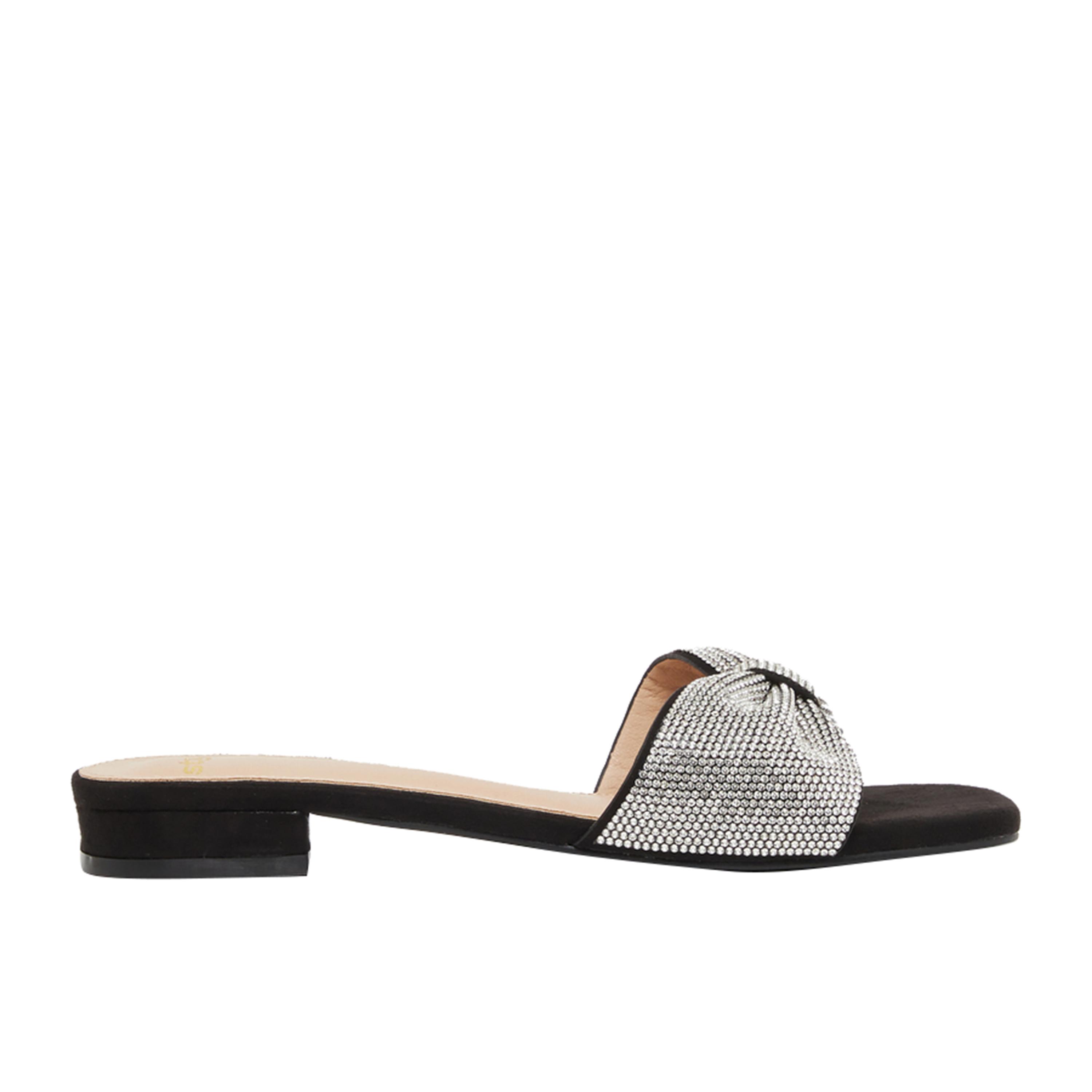 ستايلي - صندل مسطح مزين بشريط-women-shoes-sandals-flats-image-1