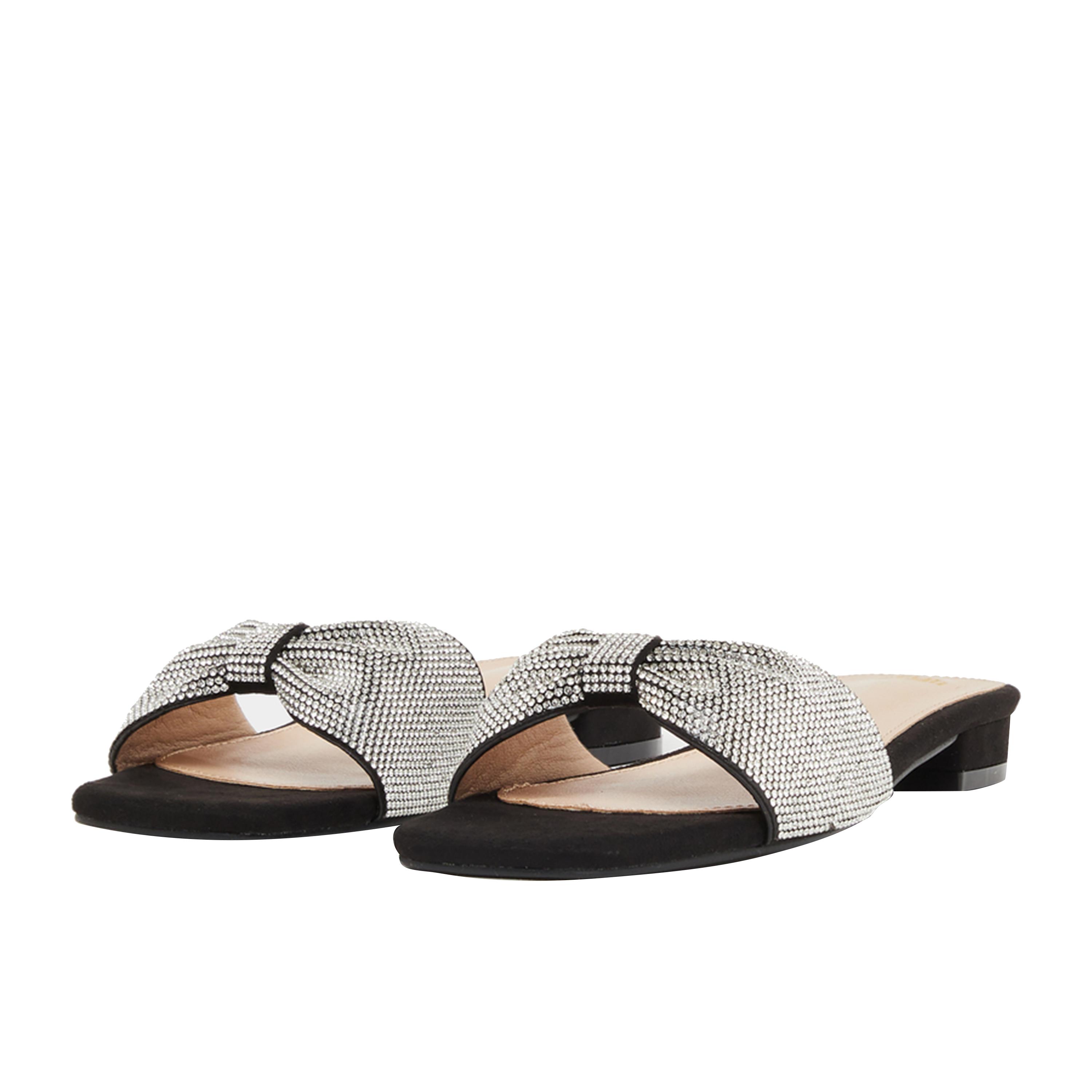 ستايلي - صندل مسطح مزين بشريط-women-shoes-sandals-flats-image-2