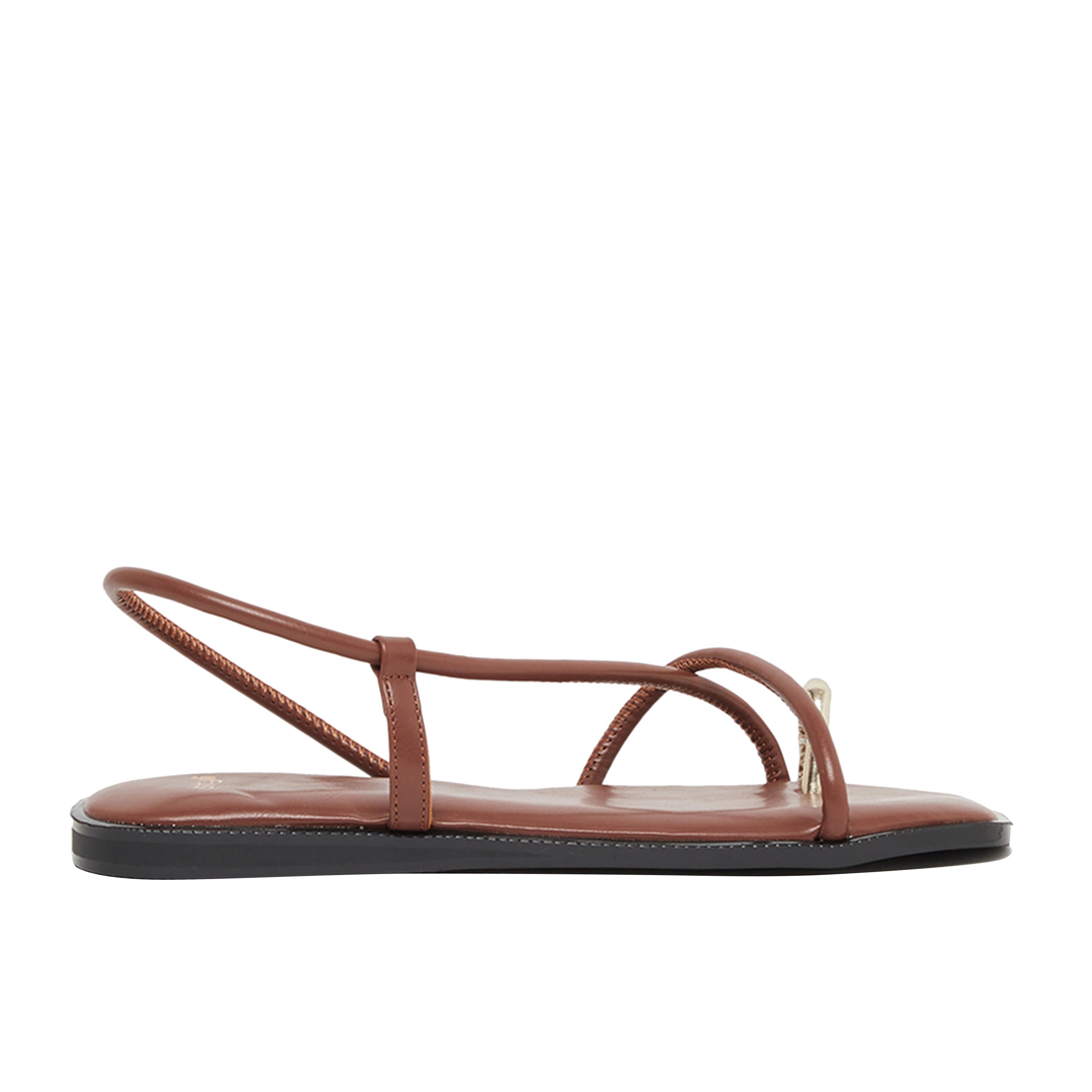 Styli One Side Strap Flat Sandals-women-shoes-sandals-flats-image-1