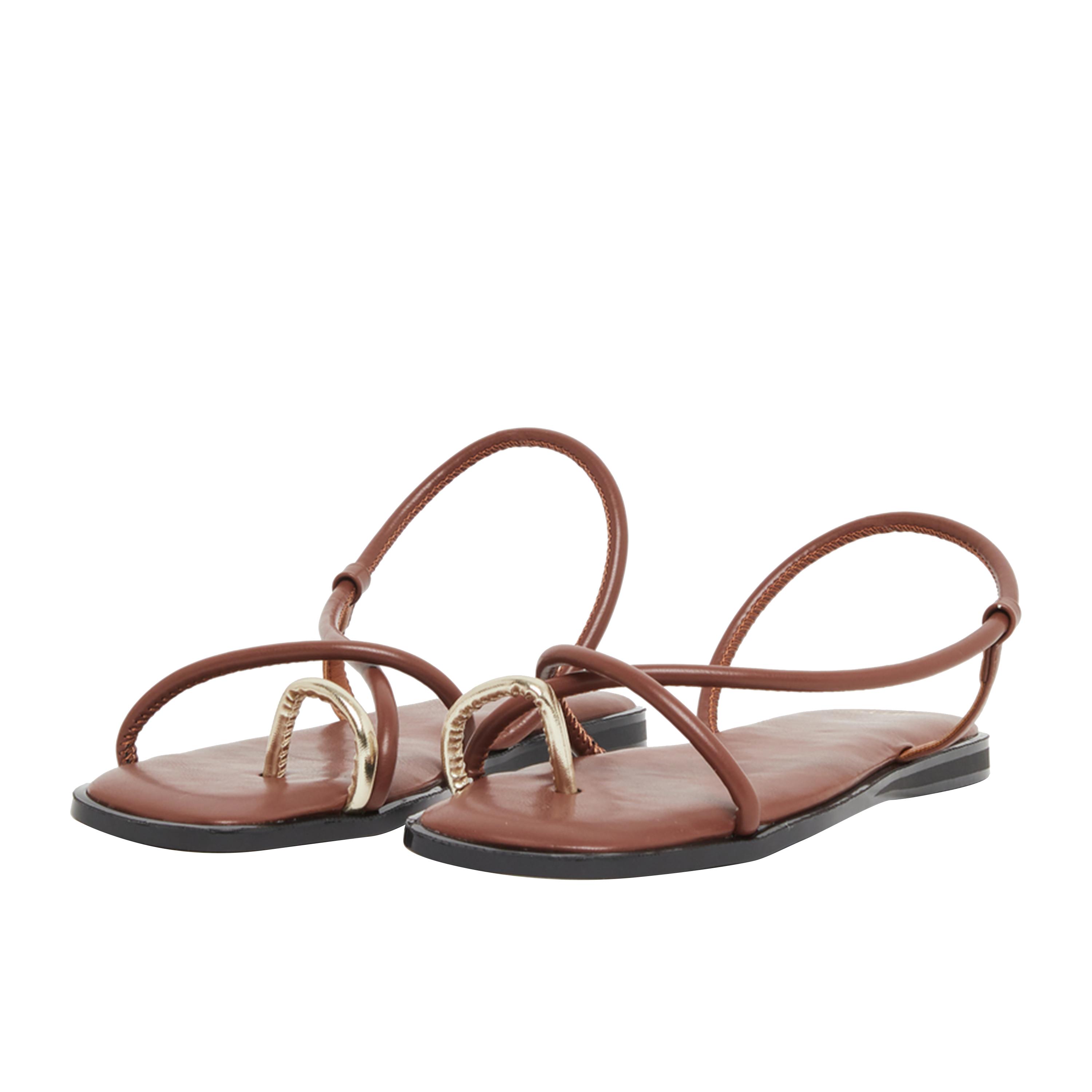 Styli One Side Strap Flat Sandals-women-shoes-sandals-flats-image-2