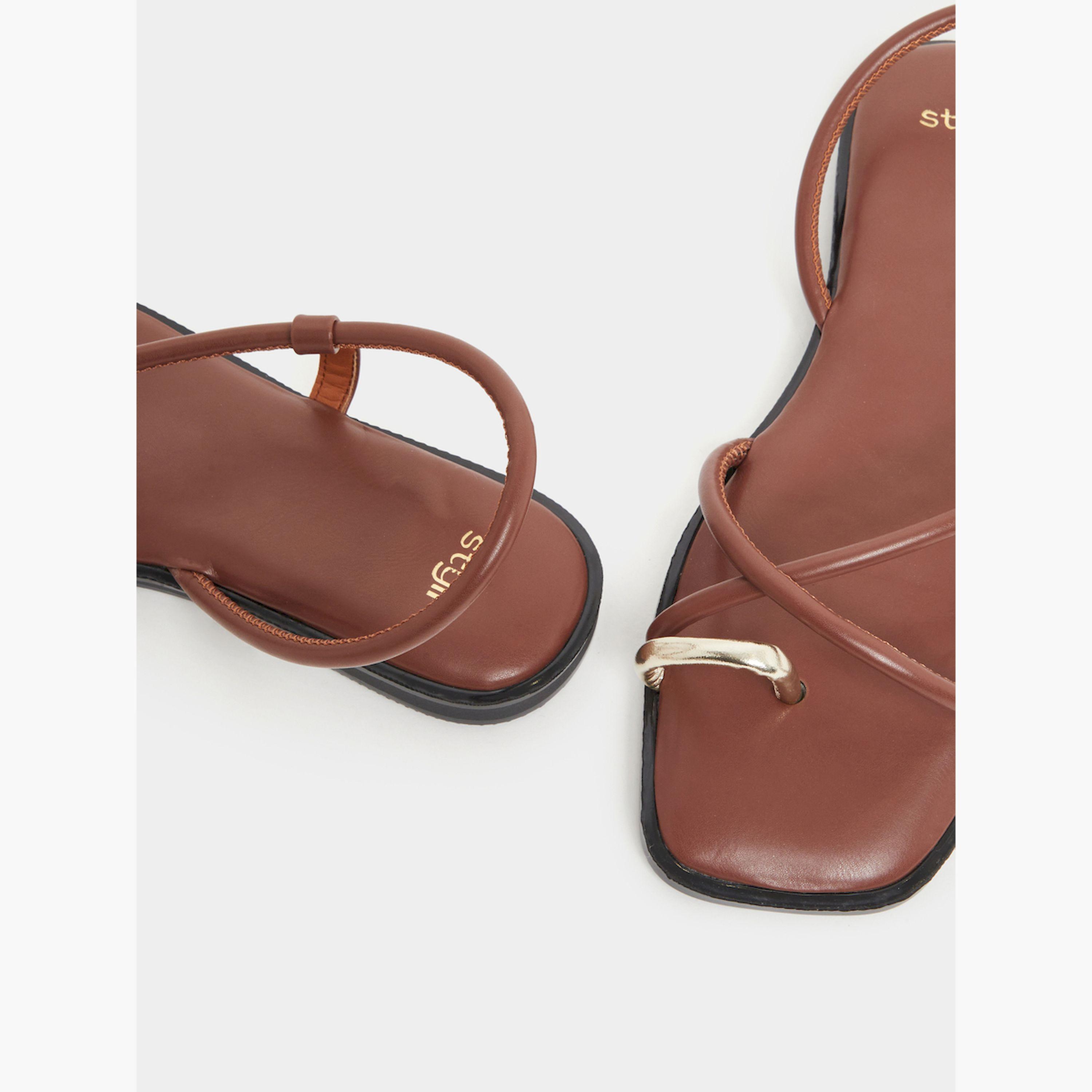 Styli One Side Strap Flat Sandals-women-shoes-sandals-flats-image-3