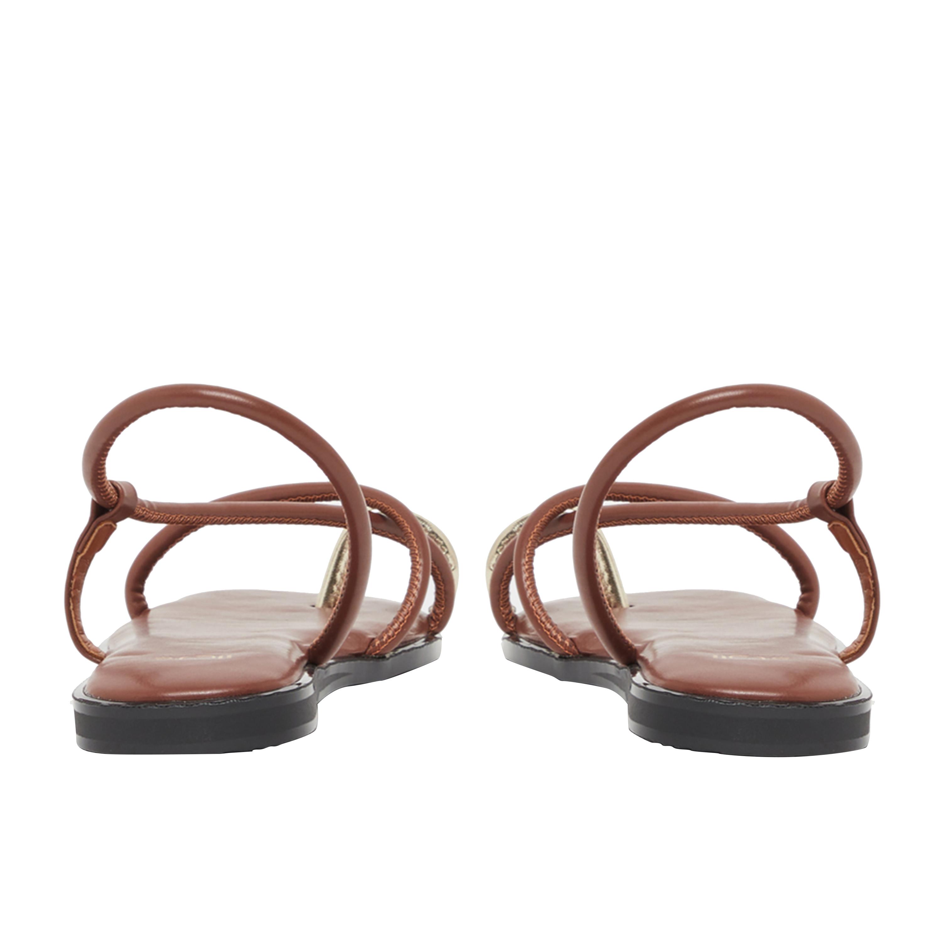ستايلي - صندل مسطح بحزام جانبي واحد-women-shoes-sandals-flats-image-3