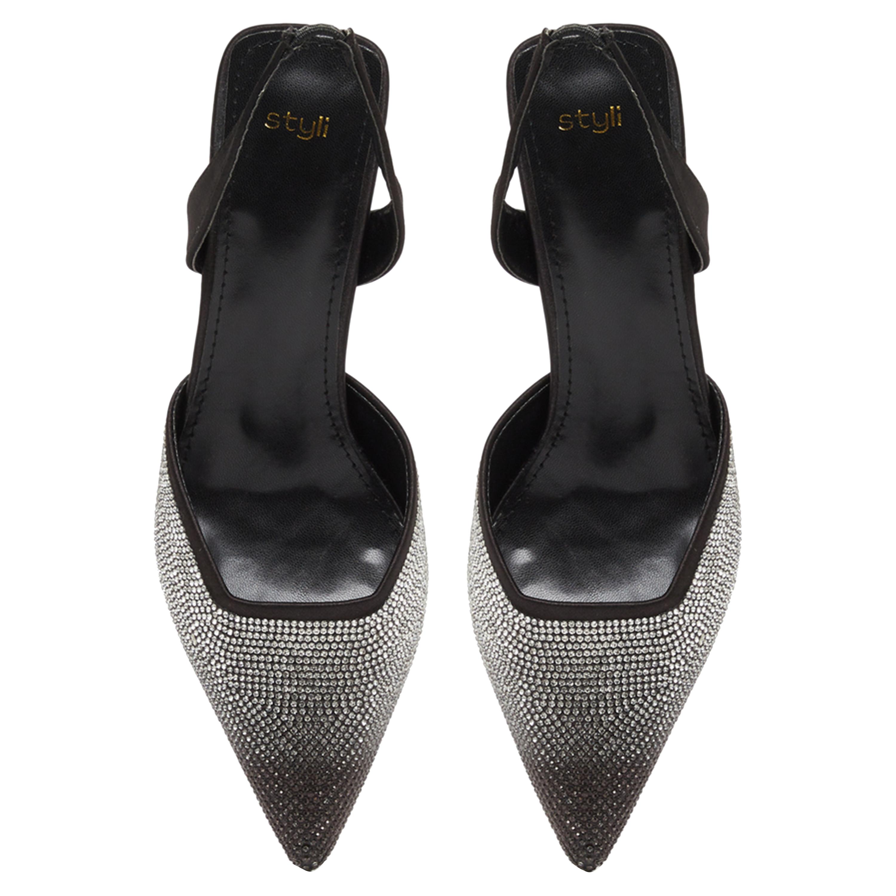 Styli Embellished Ankle Strap Stiletto Heel Shoes-women-shoes-heels-image-5