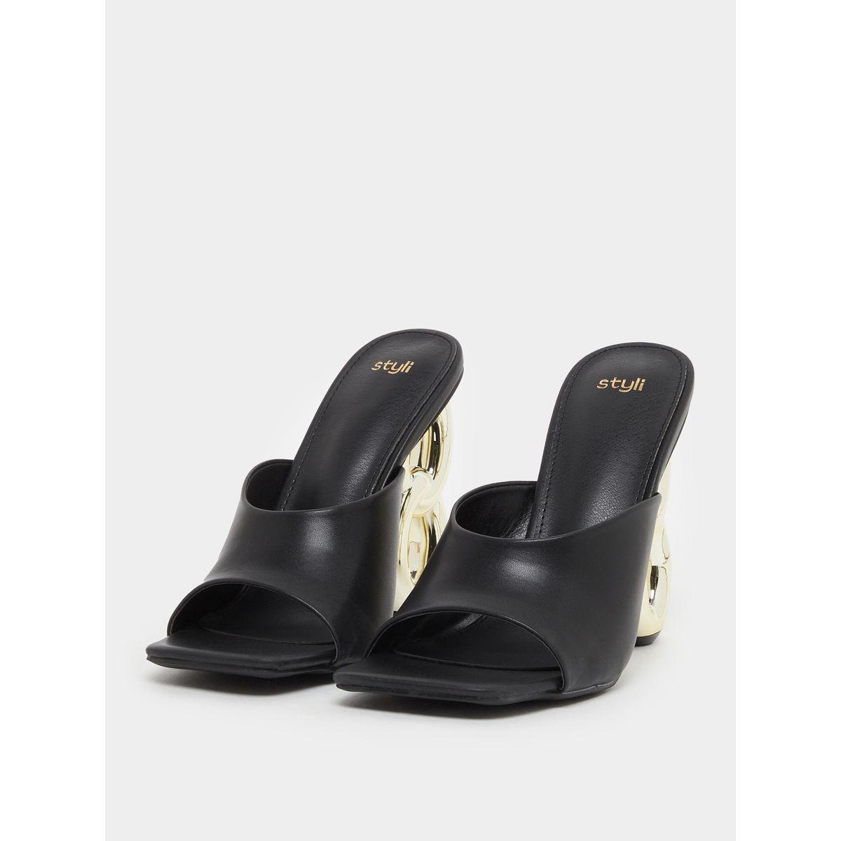 Styli Chain High Heel Sandals-women-shoes-sandals-heeled-image-3