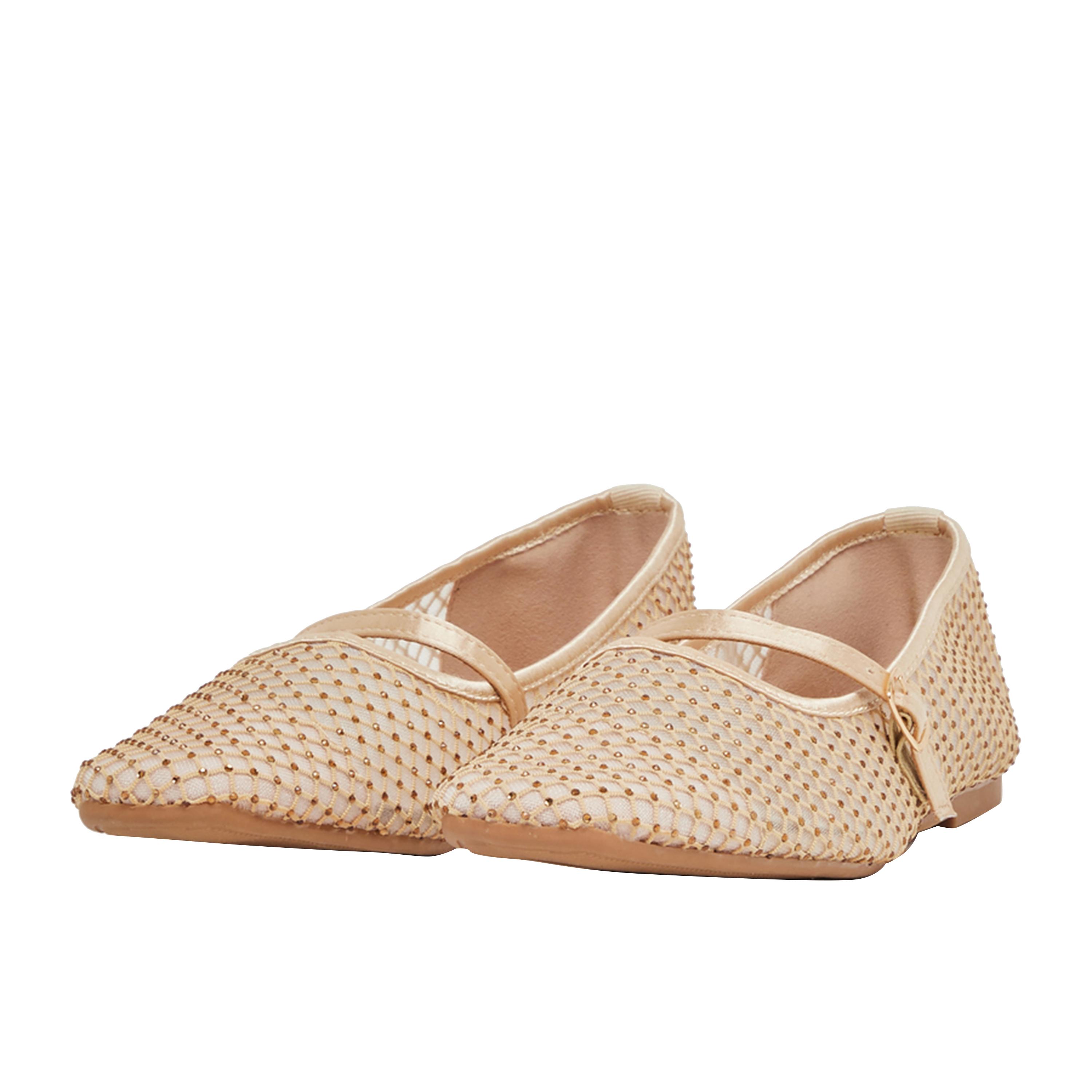 Styli Textured Woven Pointed Toe Shoes-women-shoes-ballerinas-image-2