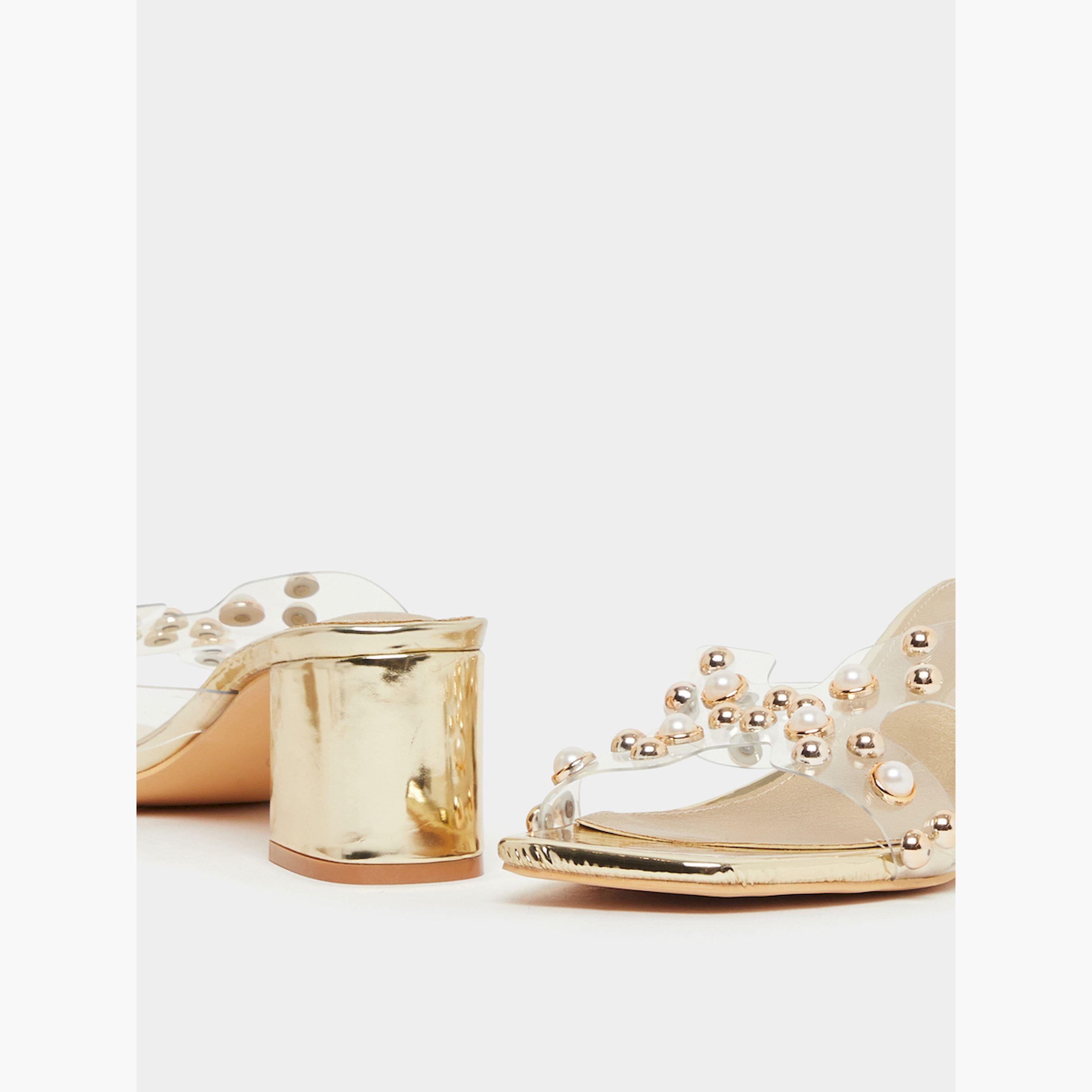 Styli Embellished Pearl Block Heel Sandals-women-shoes-heels-image-3