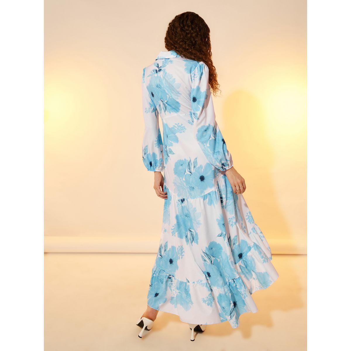 فستان طويل بطبعة زهور وحافة غير متماثلة الطول-women-clothing-dresses-image-4