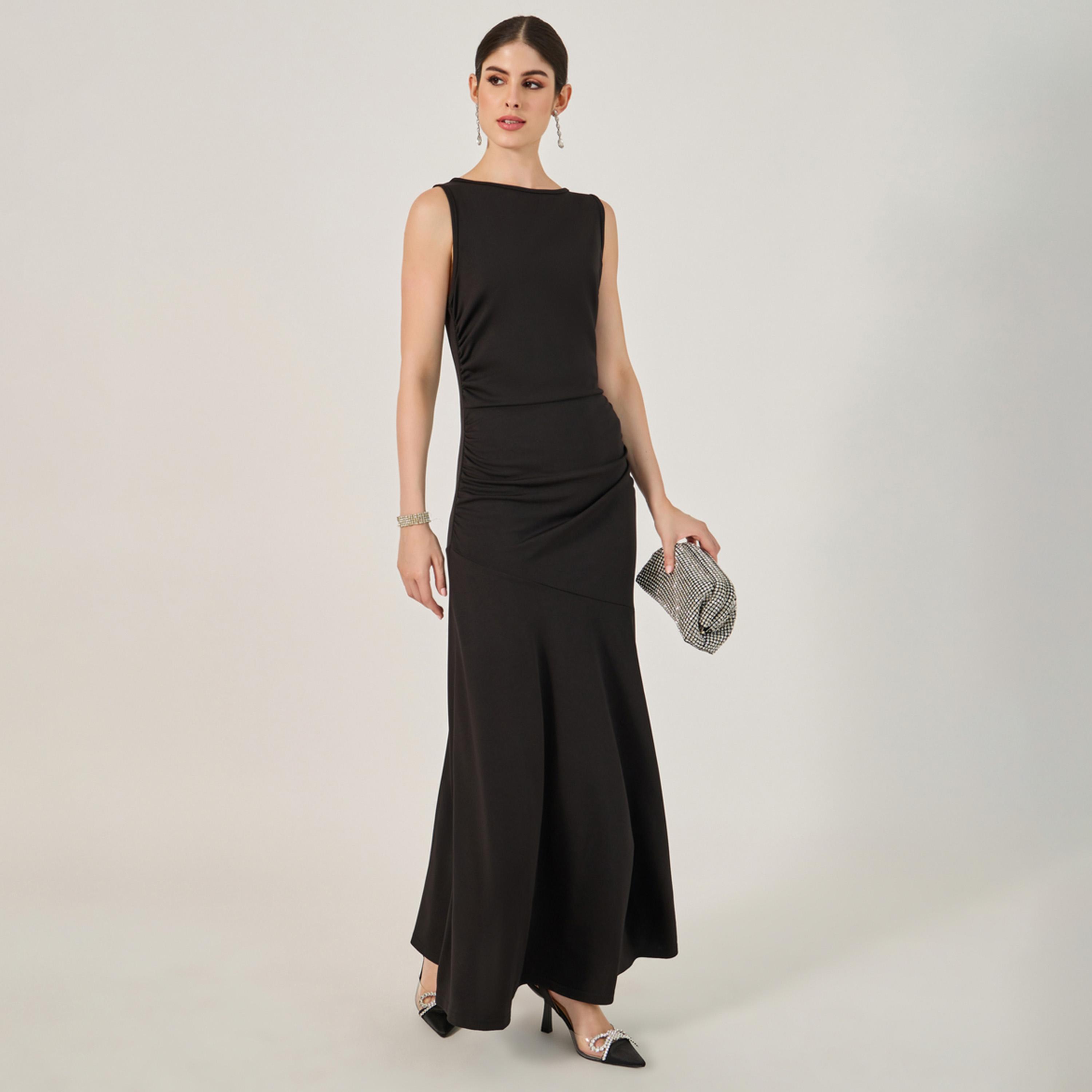 Styli Plain Sleeveless Mermaid Maxi Dress-women-clothing-dresses-image-2