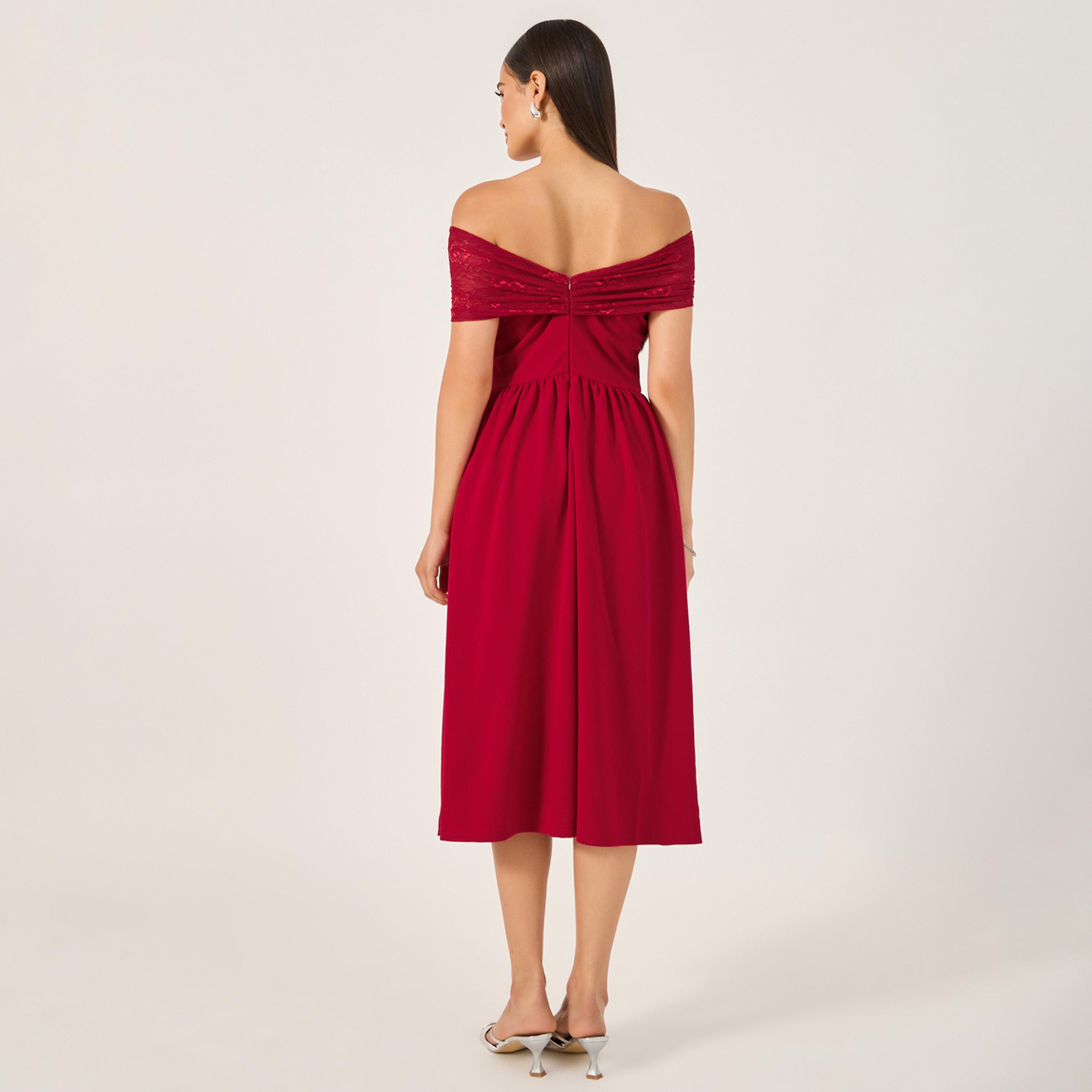 ستايلي - فستان متوسط الطول بفتحة رقبة وقصّة A وأكتاف مكشوفة-women-clothing-dresses-image-5