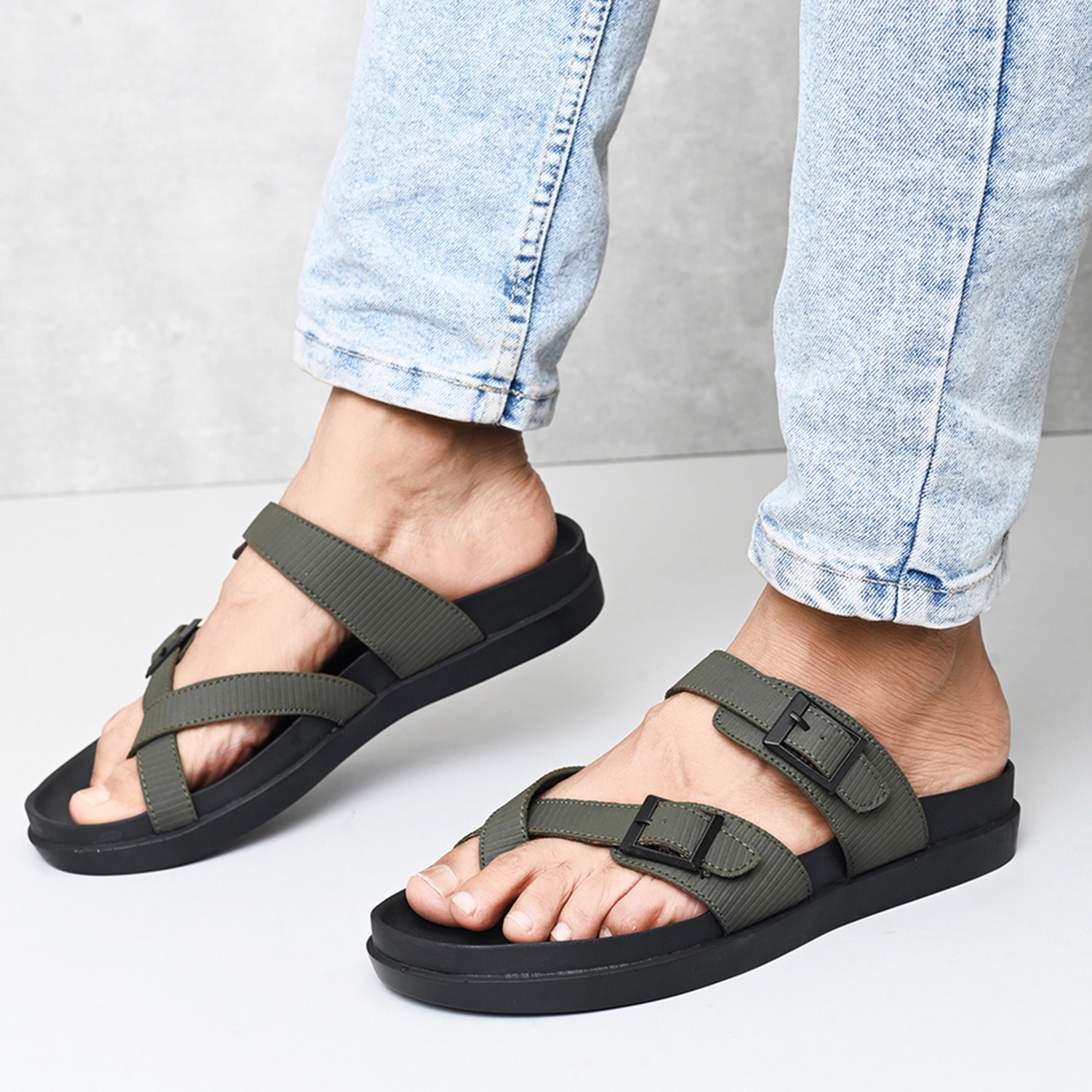 ستايلي-  صندل بإبزيم مفتوح عند الأصابع-men-shoes-sandals-image-2