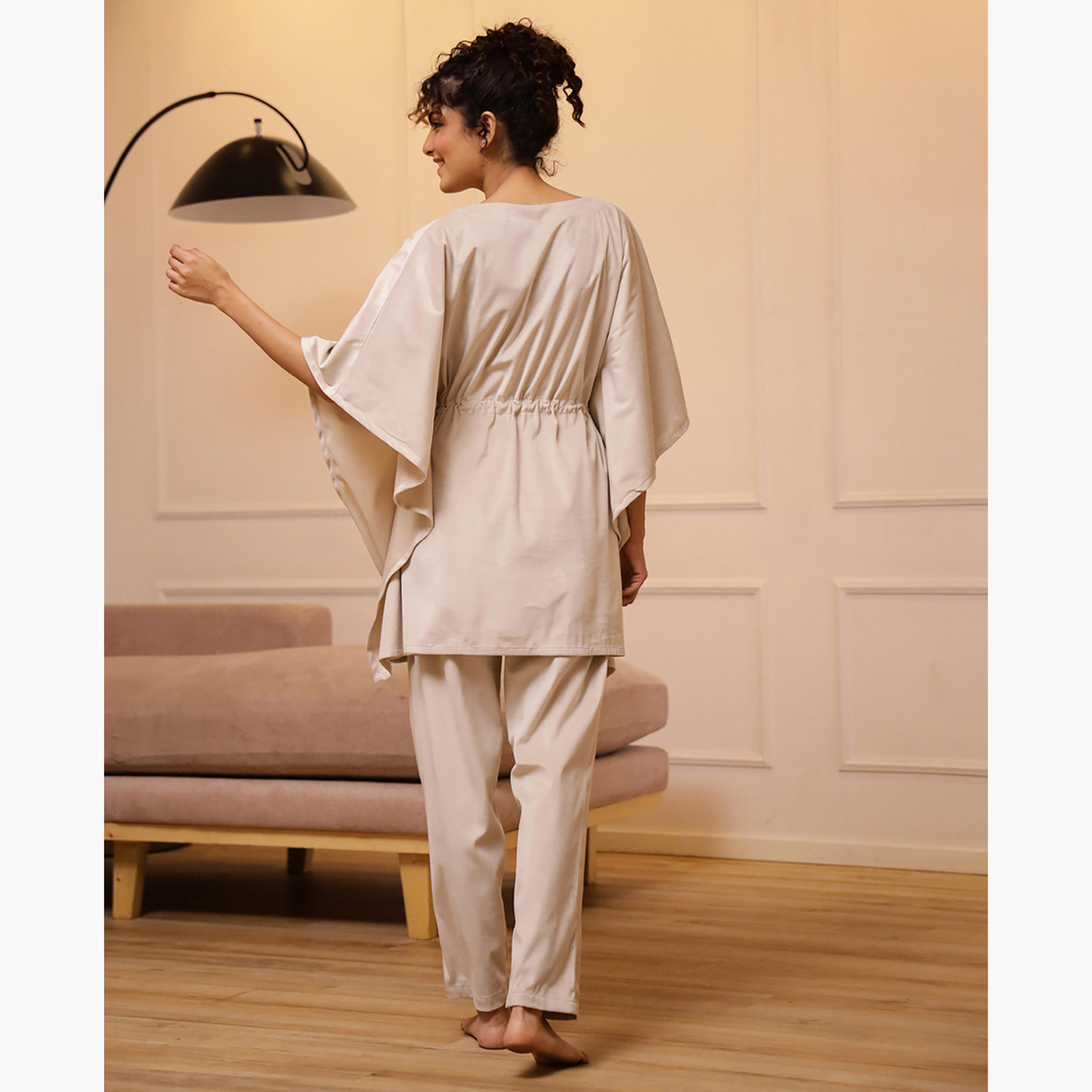سانسكروتي هومز × ستايلي - طقم نوم للنساء من المخمل-women-clothing-nightwear-pyjamas-longsets-image-2